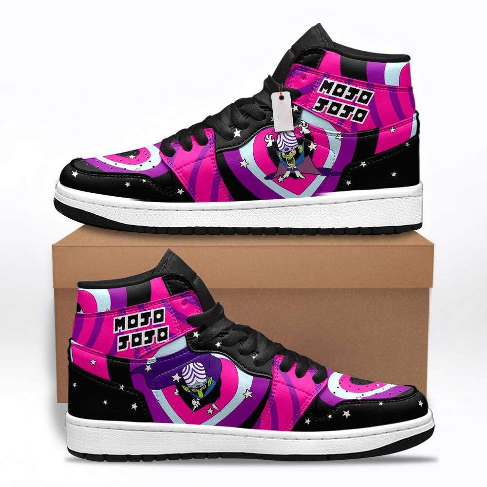 Ideafootwear Mojo Jojo The Powerpuff Girls AJ1 High Sneakers Shoes For Men And Women