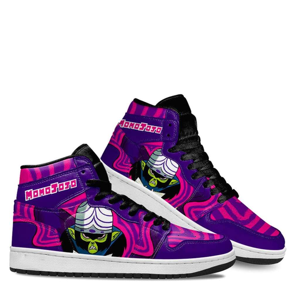 Ideafootwear Mojo Jojo The Powerpuff Girls AJ1 High Sneakers Shoes For Men And Women