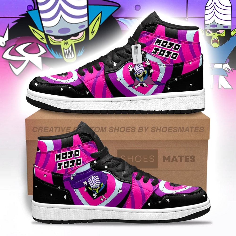 Ideafootwear Mojo Jojo The Powerpuff Girls AJ1 High Sneakers Shoes For Men And Women