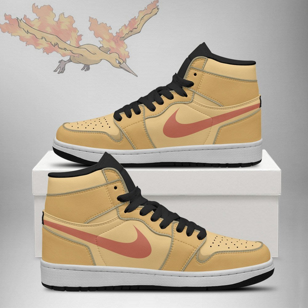 Ideafootwear Moltres  AJ1 High Sneakers Shoes For Men And Women