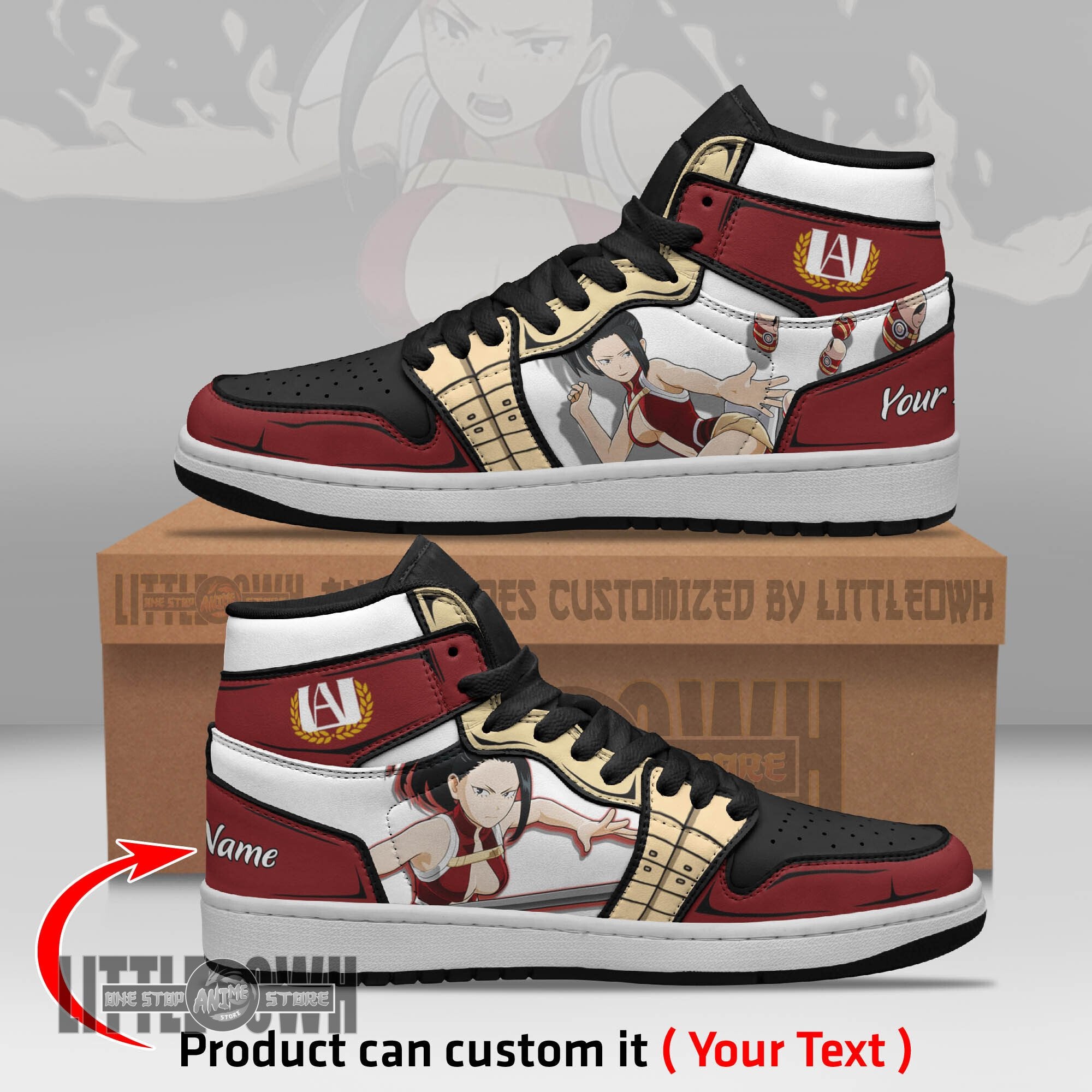 Ideafootwear Momo Yaoyorozu AJ1 High Sneakers Shoes For Men And Women