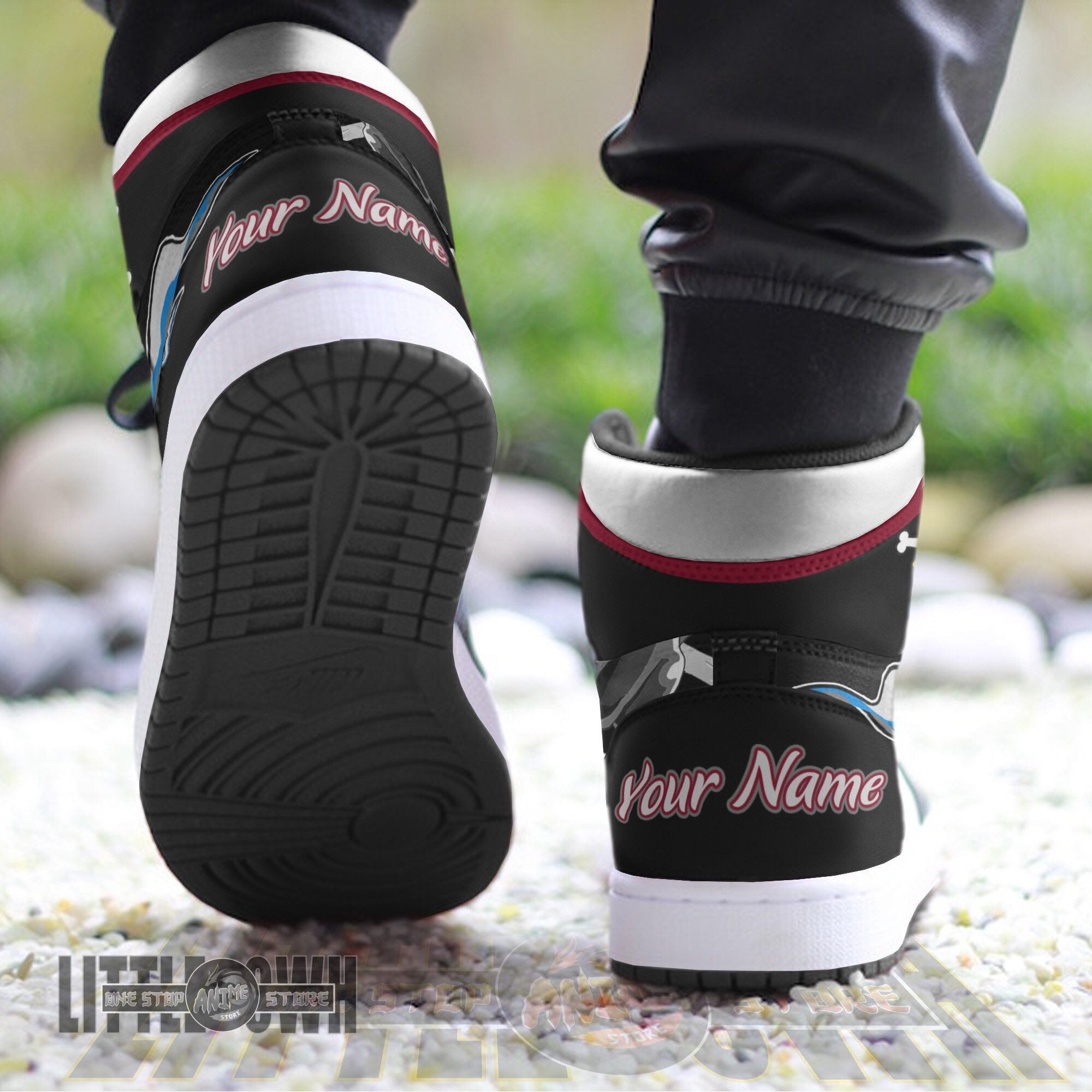 Ideafootwear Monkey D Luffy AJ1 High Sneakers Shoes For Men And Women