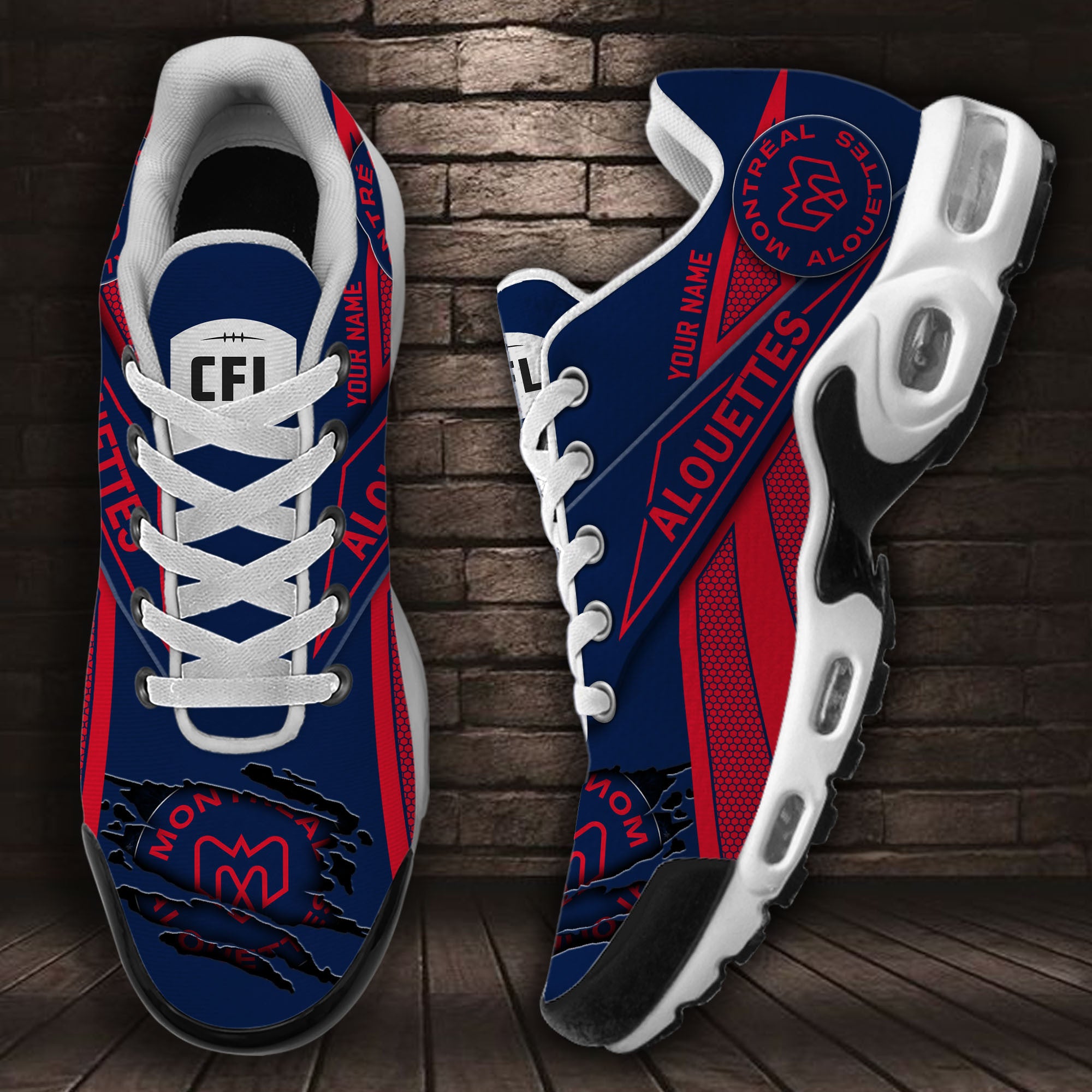 Ideafootwear Montreal Alouettes TN Shoes Sneakers For Men And Women