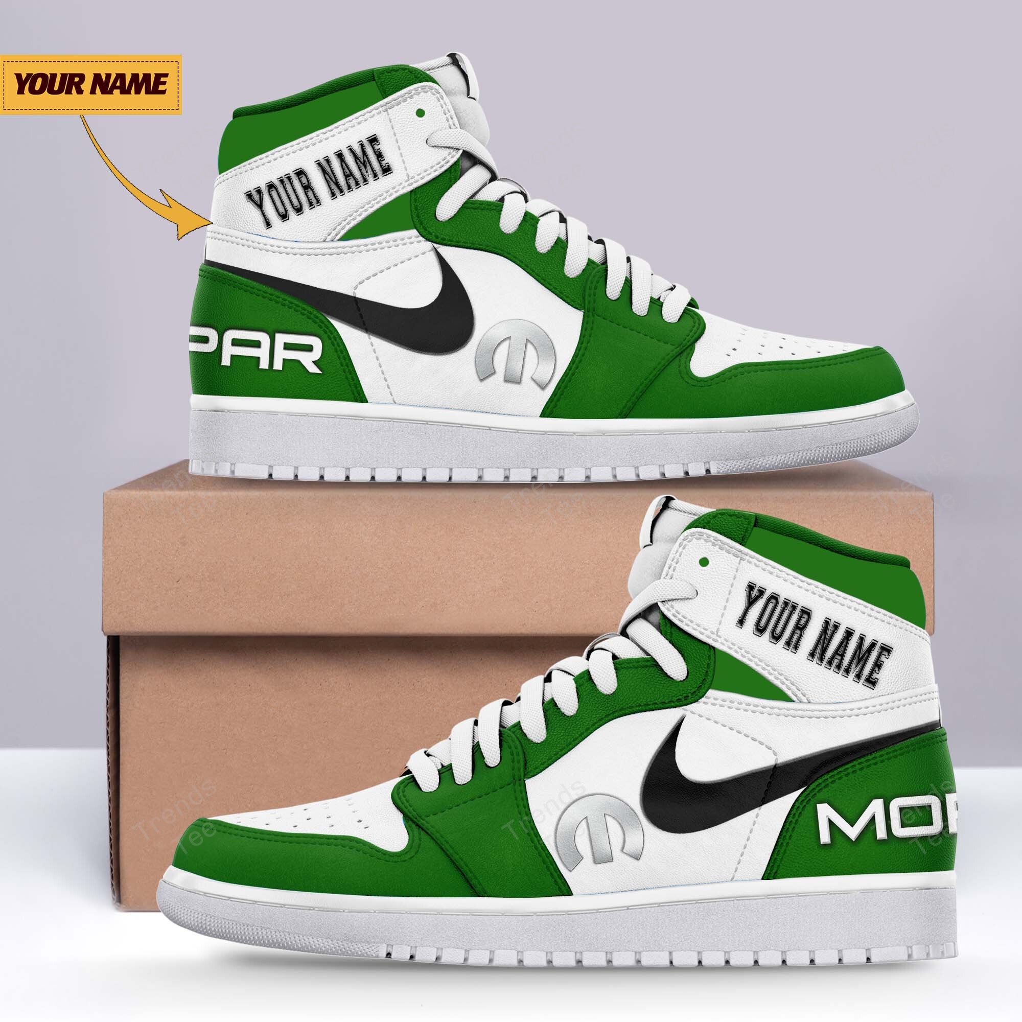 Ideafootwear Mopar AJ1 High Sneakers Shoes For Men And Women