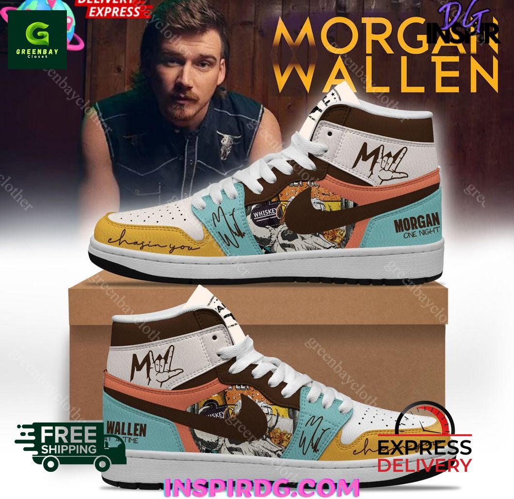 Ideafootwear Morgan Wallen AJ1 High Sneakers Shoes For Men And Women