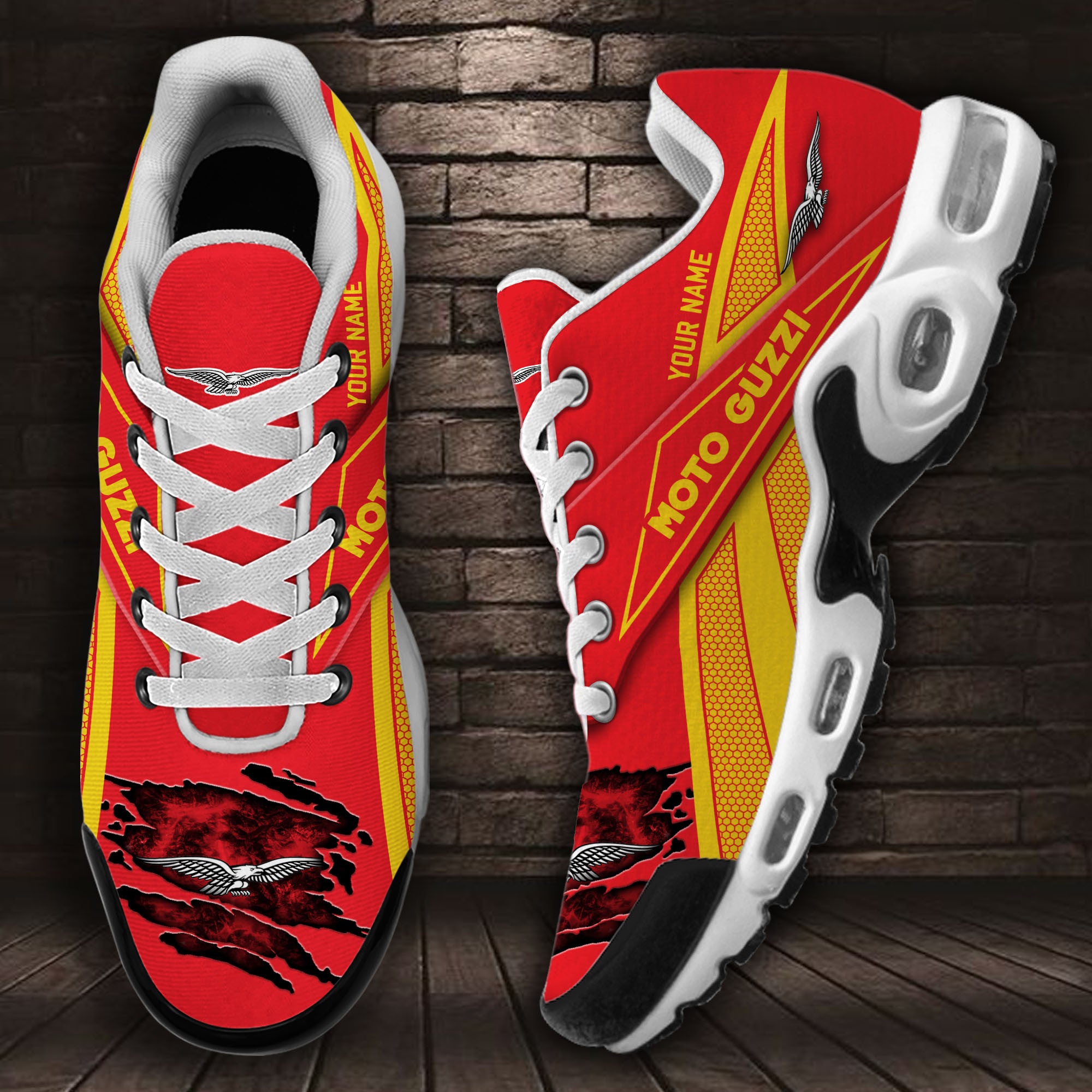 Ideafootwear Moto Guzzi TN Shoes Sneakers For Men And Women