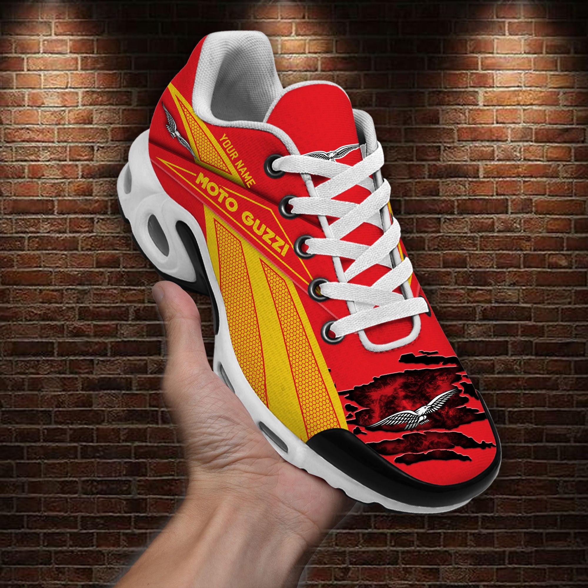 Ideafootwear Moto Guzzi TN Shoes Sneakers For Men And Women