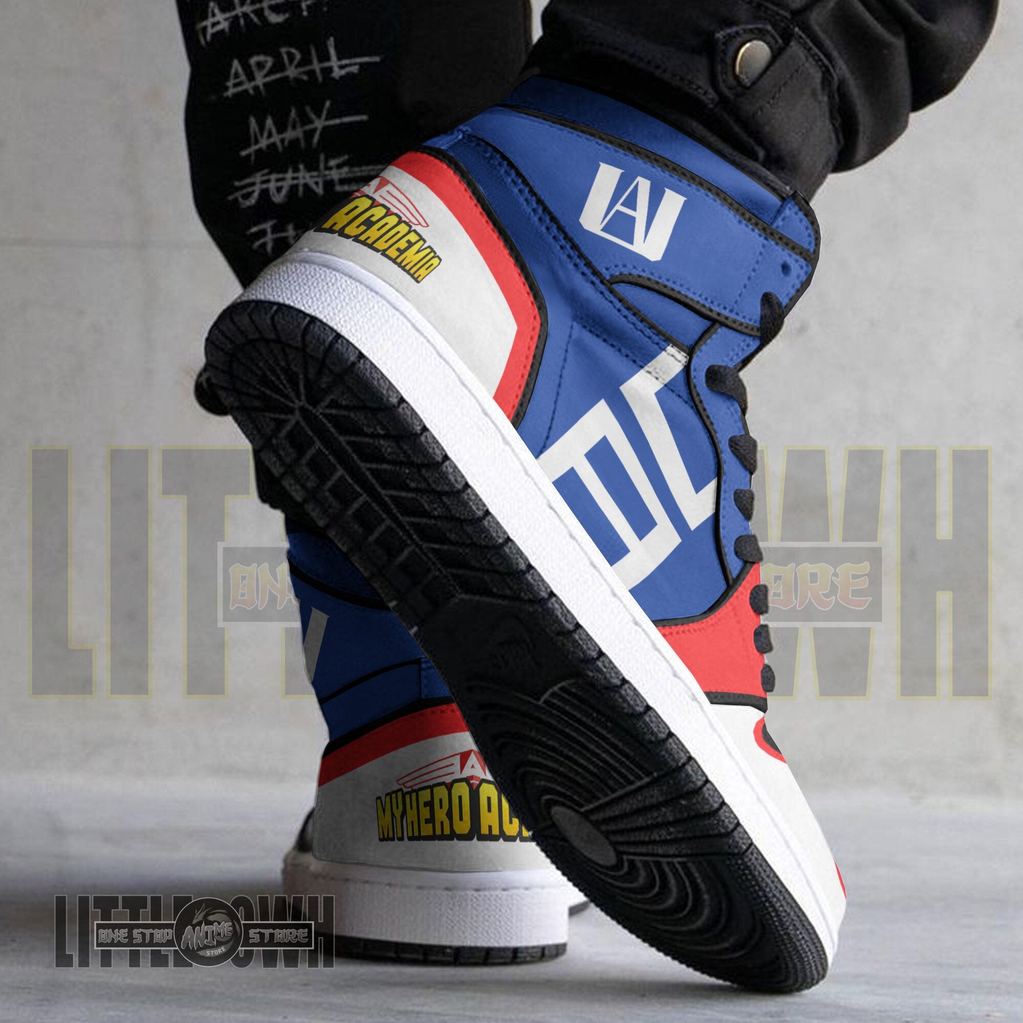 Ideafootwear My Hero Academia AJ1 High Sneakers Shoes For Men And Women