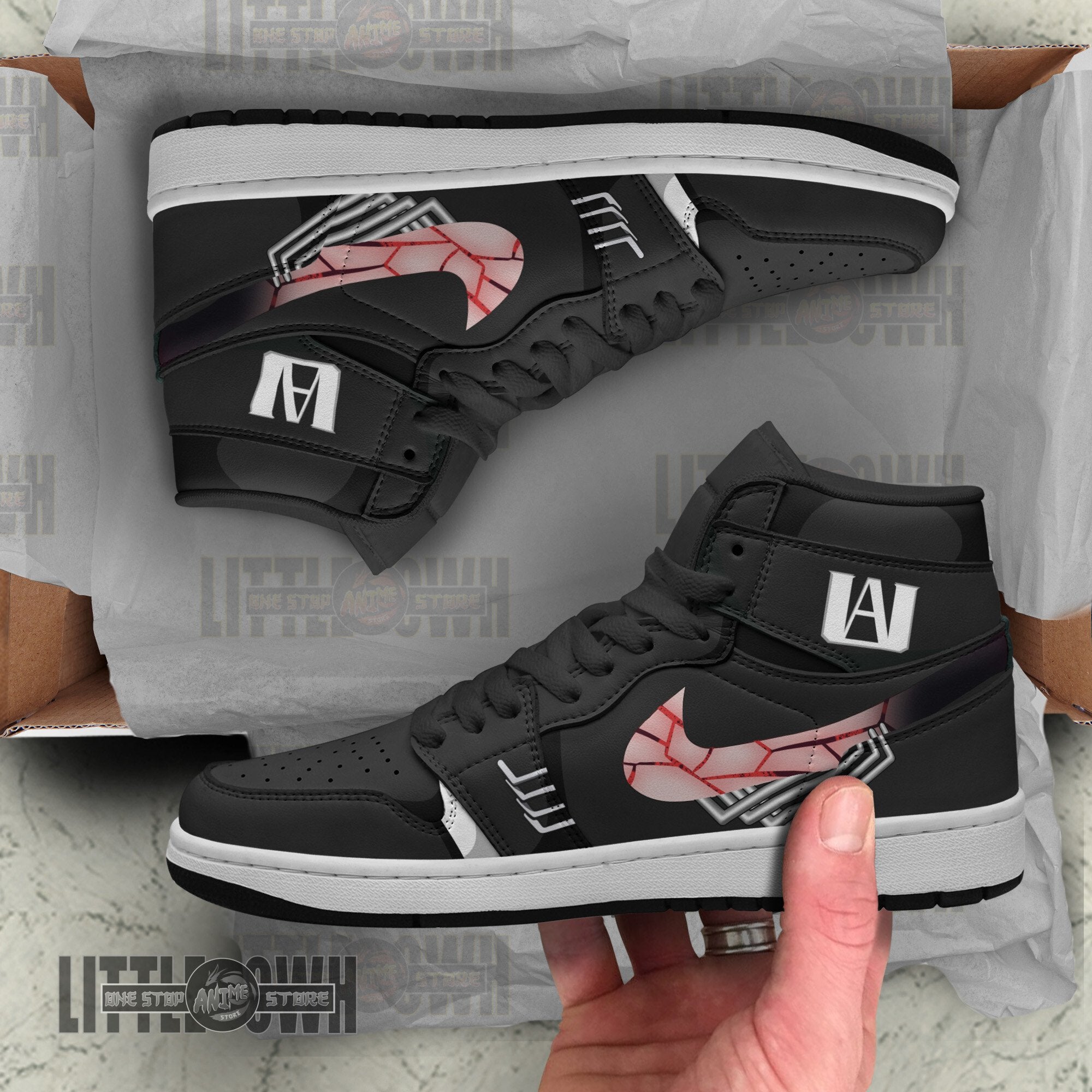 Ideafootwear My Hero Academia AJ1 High Sneakers Shoes For Men And Women