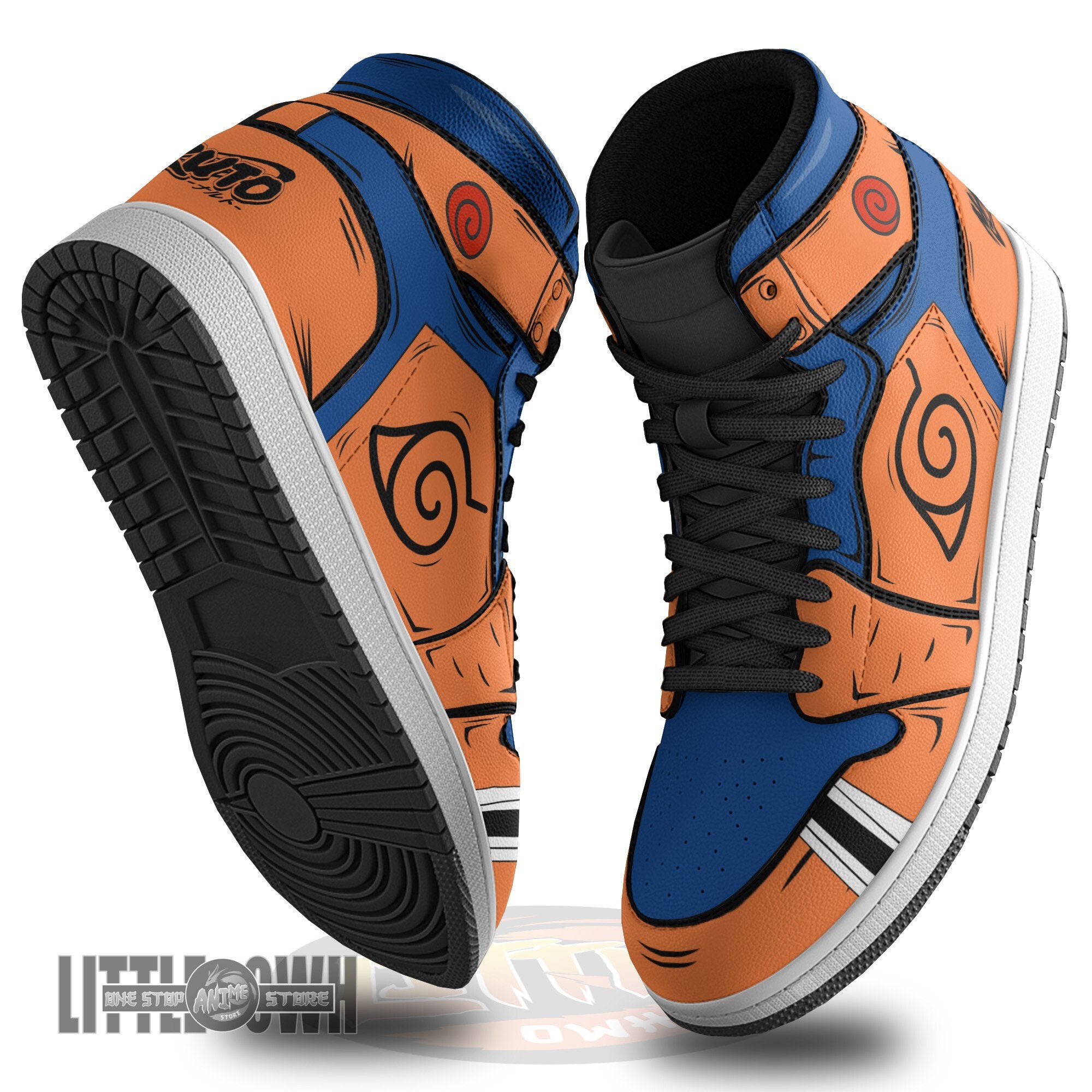 Ideafootwear Naruto Kid AJ1 High Sneakers Shoes For Men And Women