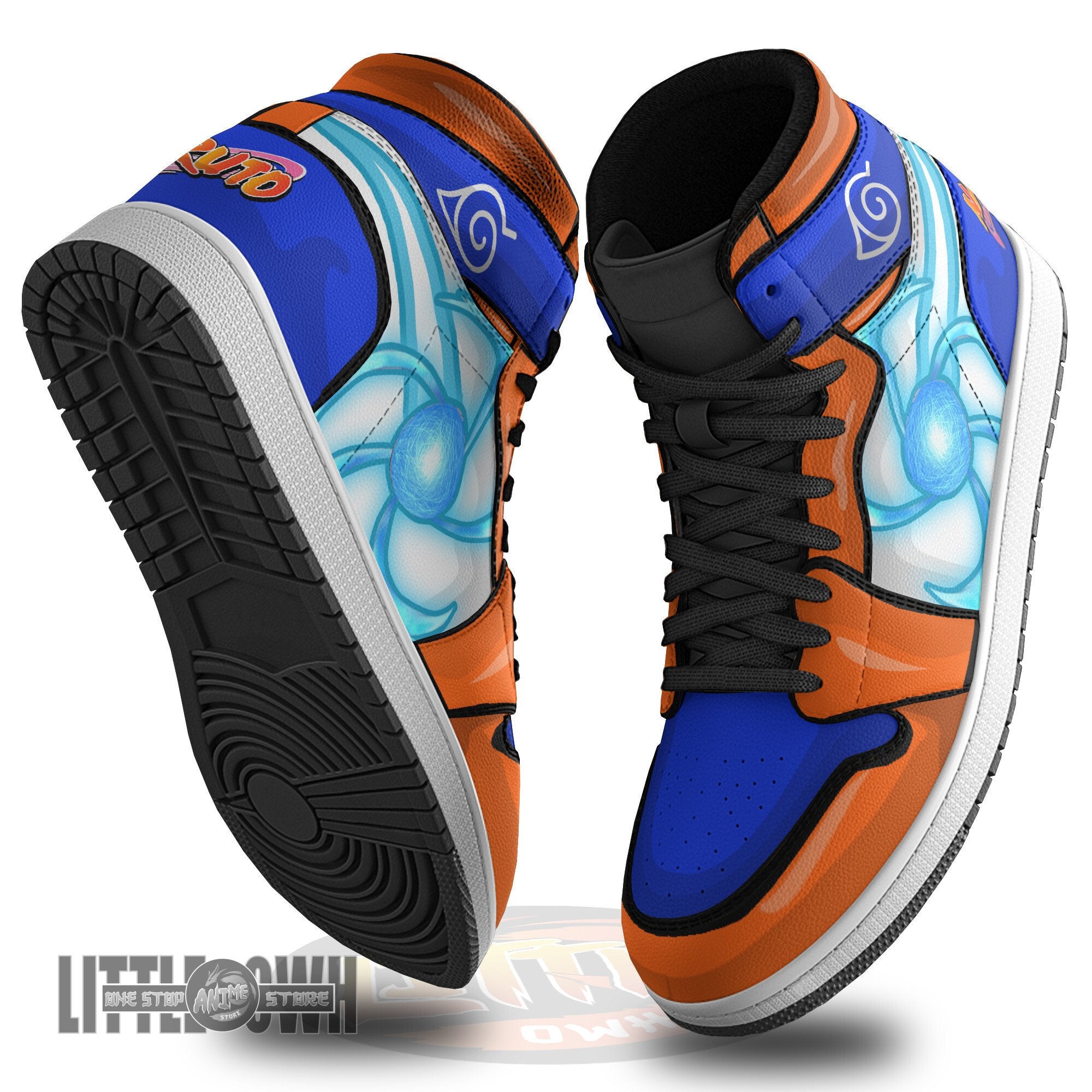Ideafootwear Naruto Rasengan AJ1 High Sneakers Shoes For Men And Women