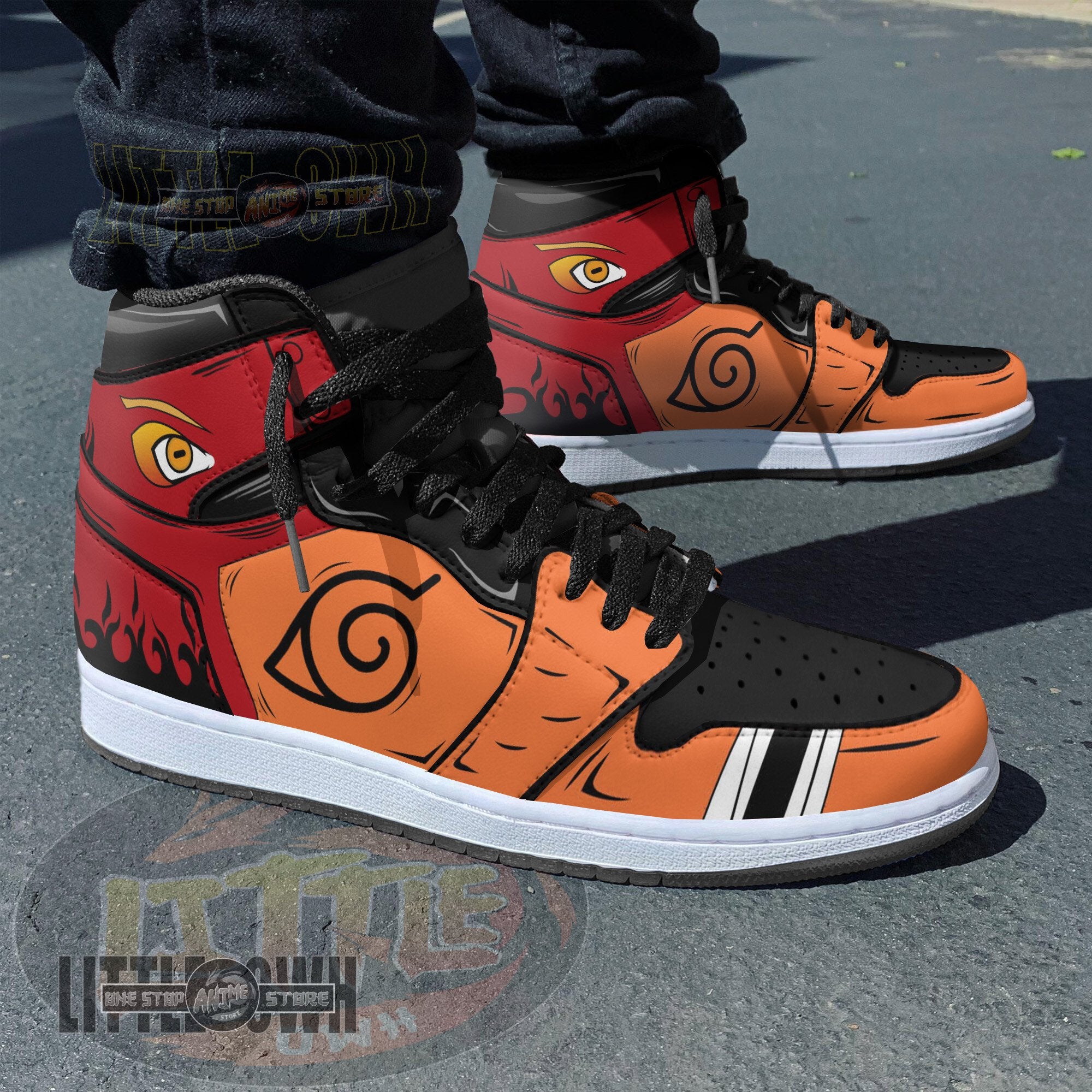 Ideafootwear Naruto Sage AJ1 High Sneakers Shoes For Men And Women