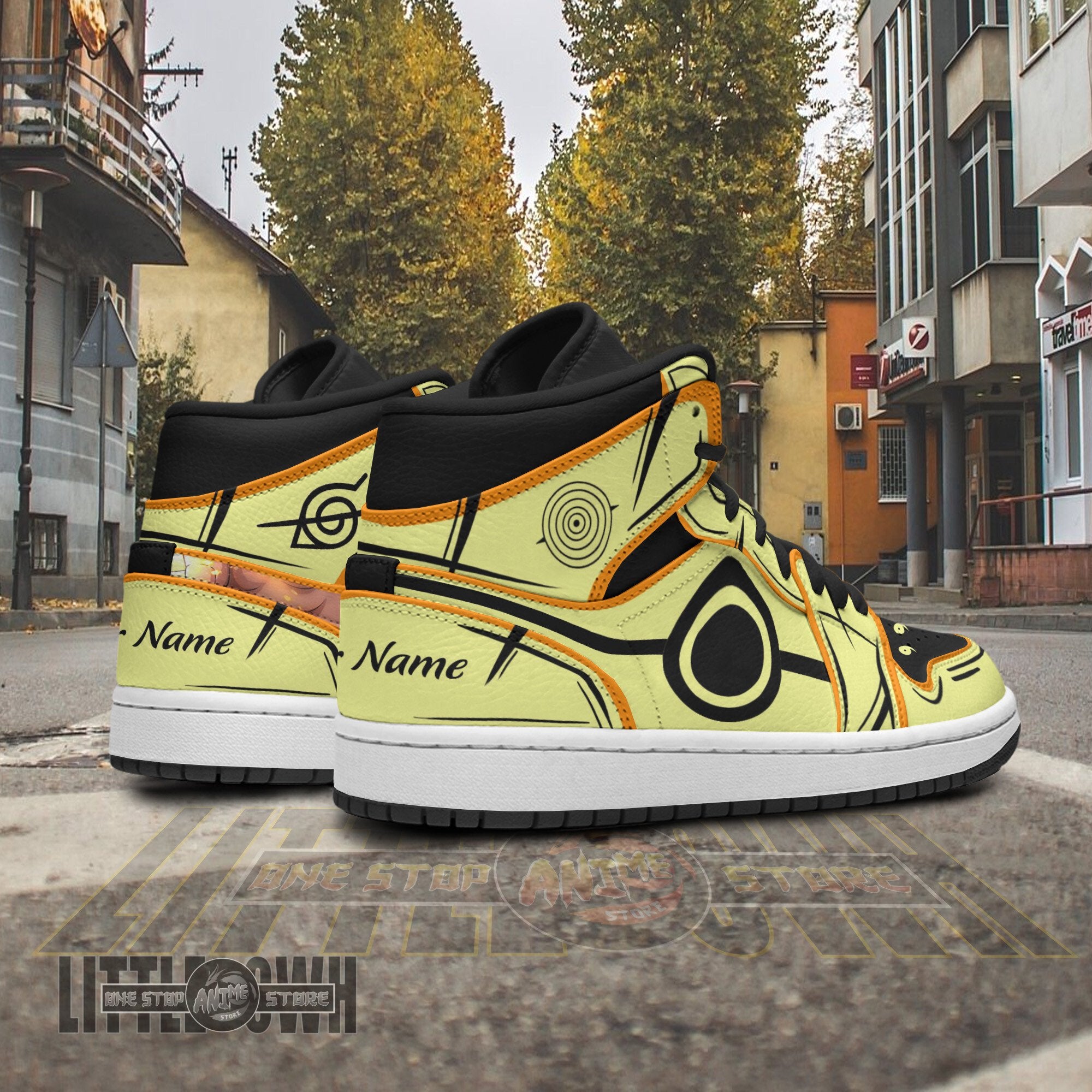 Ideafootwear Naruto Sage AJ1 High Sneakers Shoes For Men And Women