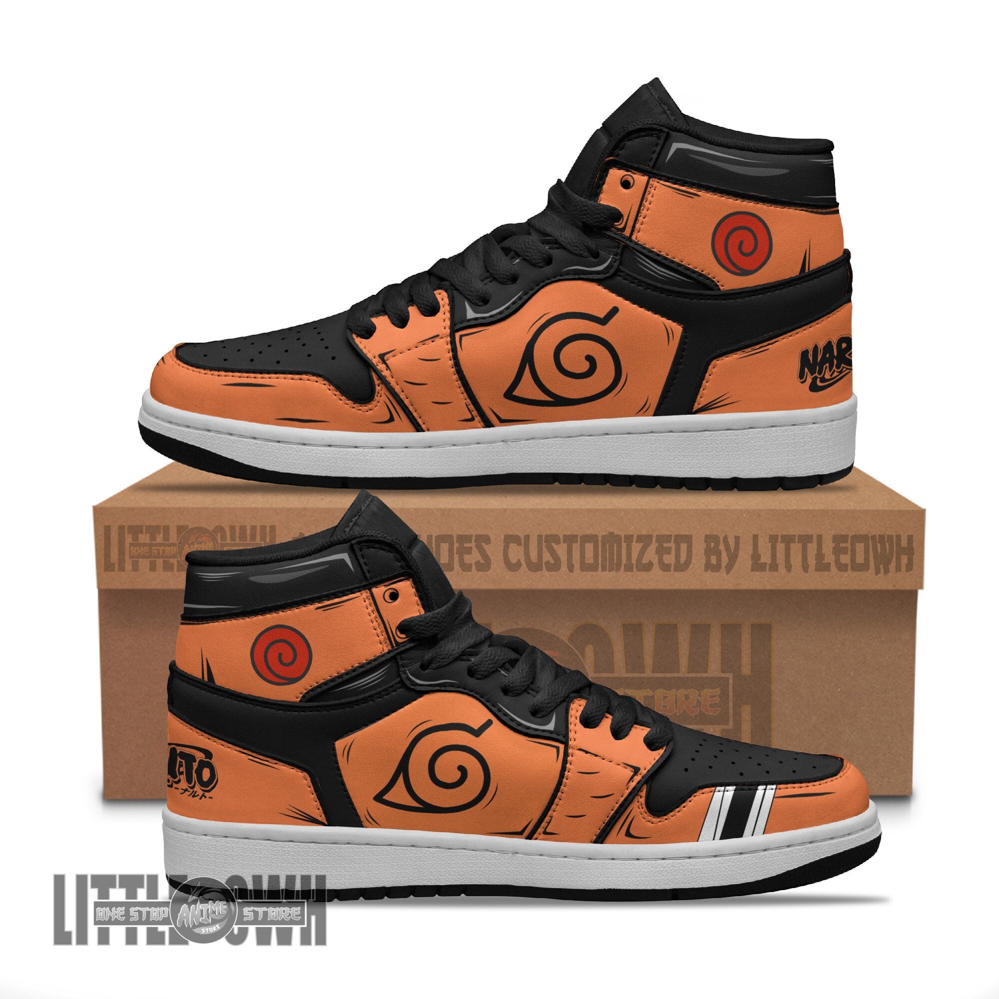 Ideafootwear Naruto Shippuden AJ1 High Sneakers Shoes For Men And Women
