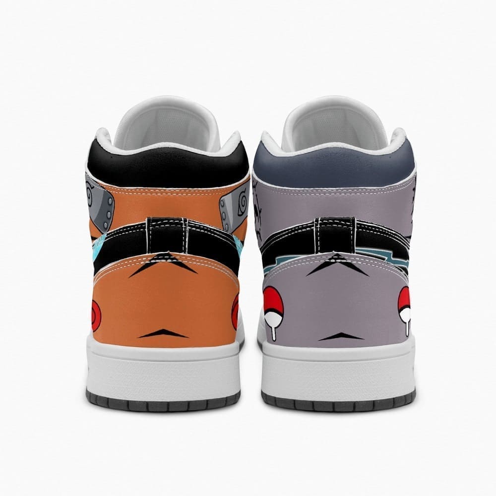 Ideafootwear Naruto vs Sasuke AJ1 High Sneakers Shoes For Men And Women