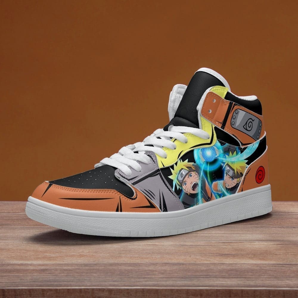 Ideafootwear Naruto vs Sasuke AJ1 High Sneakers Shoes For Men And Women