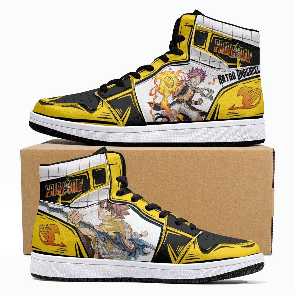 Ideafootwear Natsu Dragneel Fairy Tail AJ1 High Sneakers Shoes For Men And Women