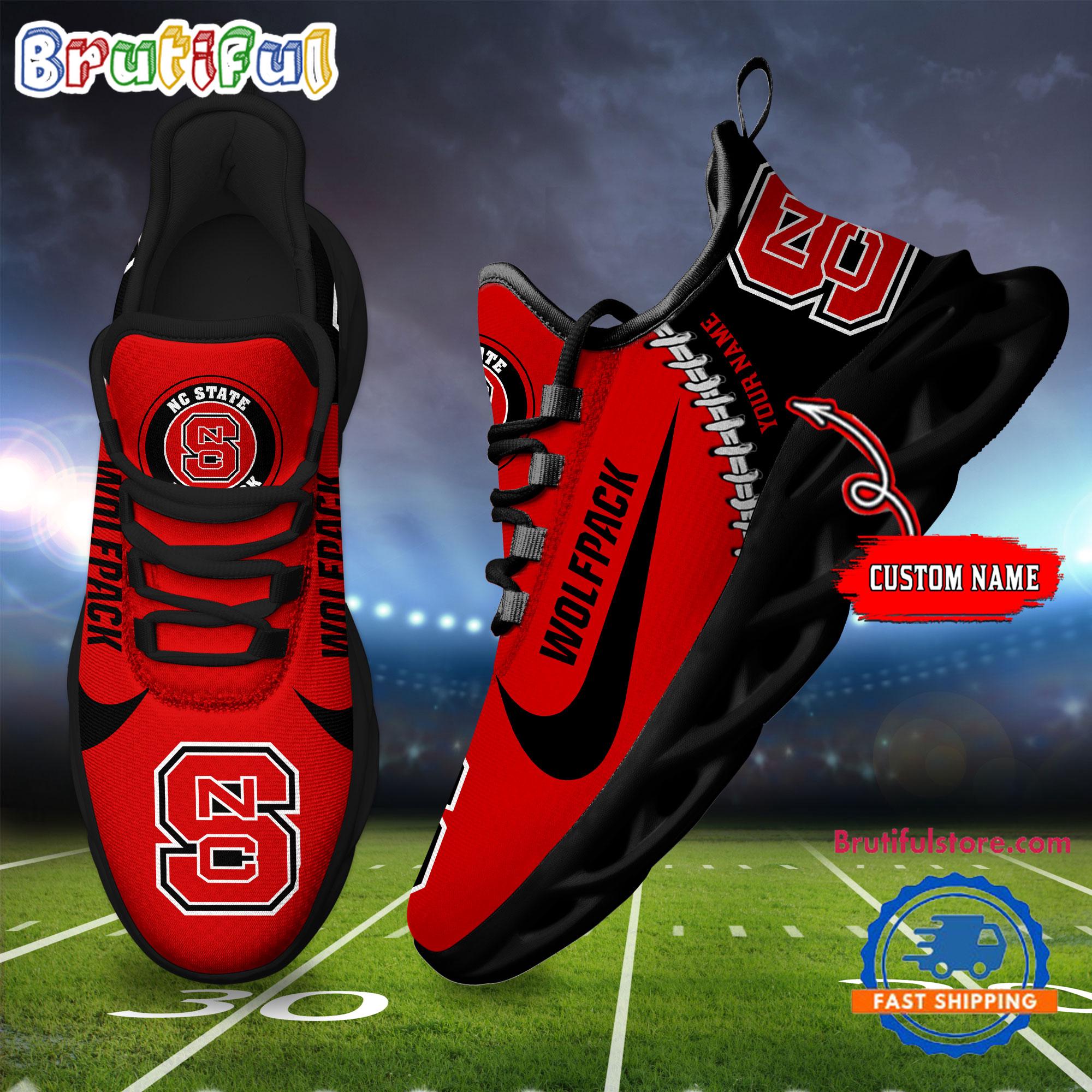 Ideafootwear NC State Wolfpack Max Soul Shoes Sneakers For Men And Women