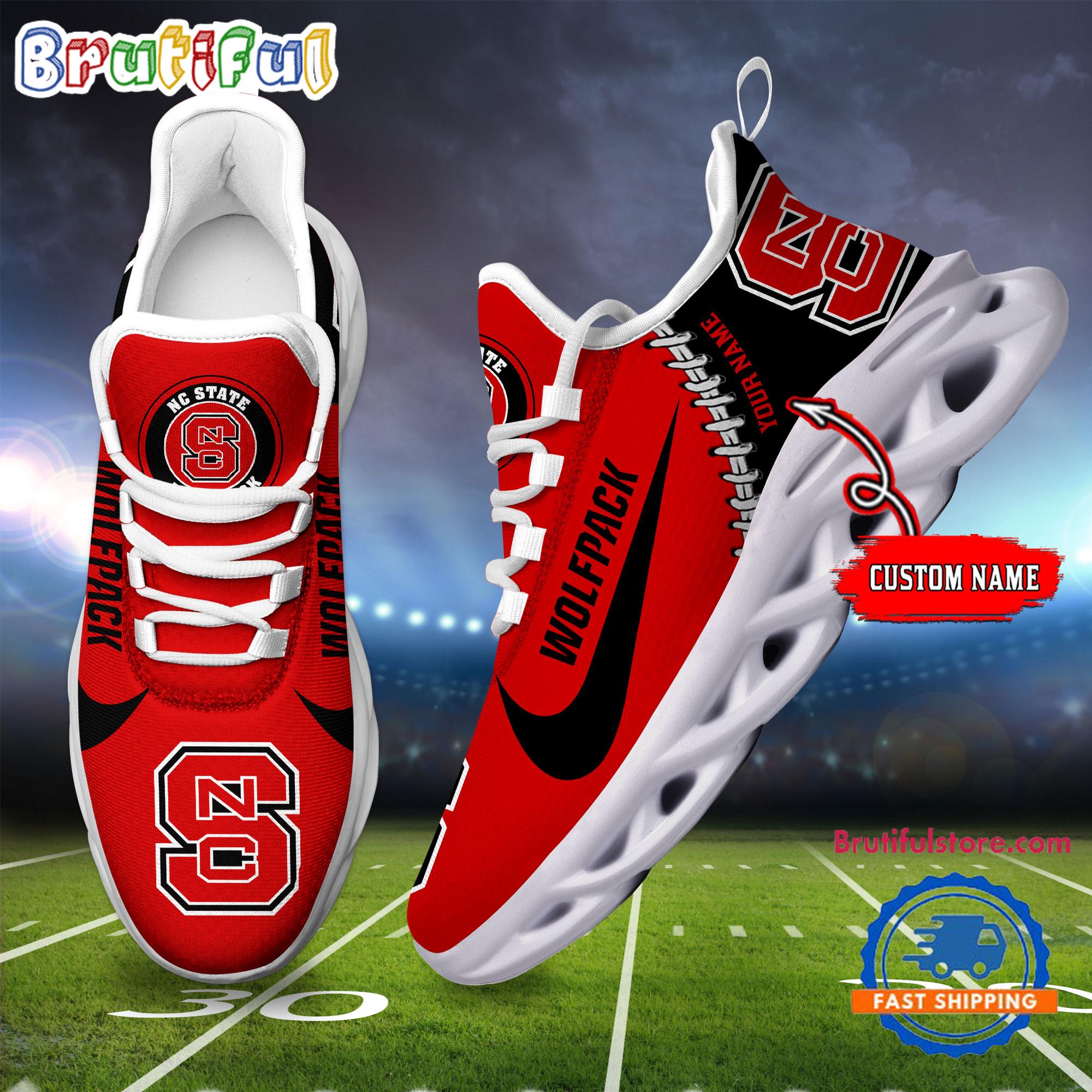Ideafootwear NC State Wolfpack Max Soul Shoes Sneakers For Men And Women