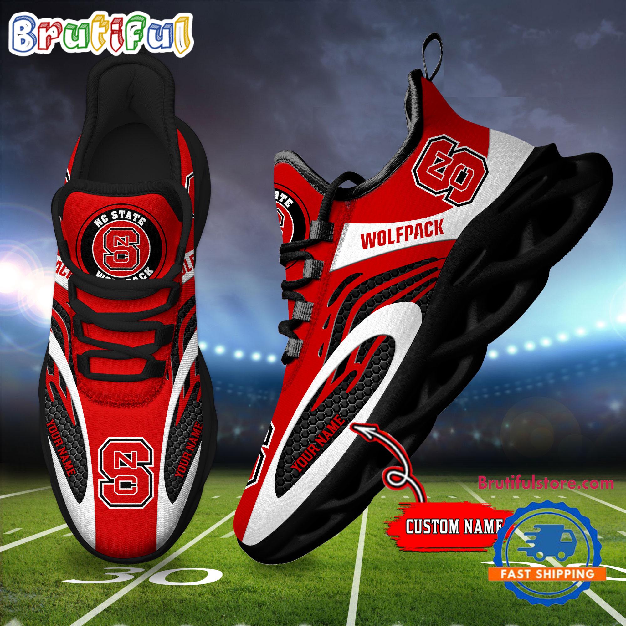 Ideafootwear NC State Wolfpack Max Soul Shoes Sneakers For Men And Women