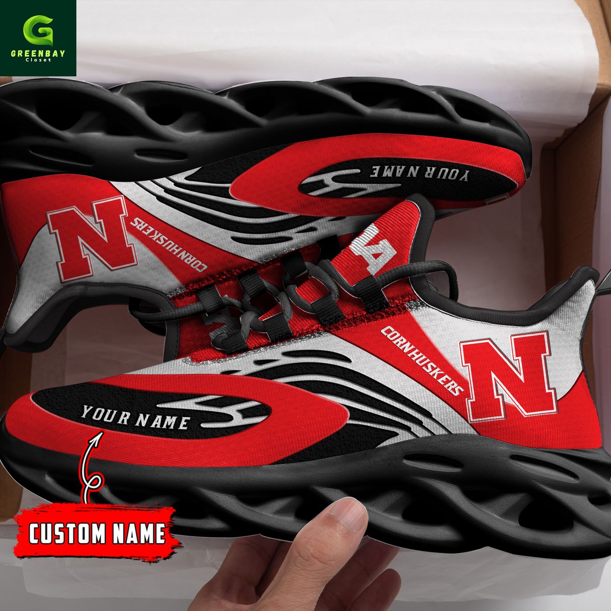 Ideafootwear Nebraska Cornhuskers Max Soul Shoes Sneakers For Men And Women