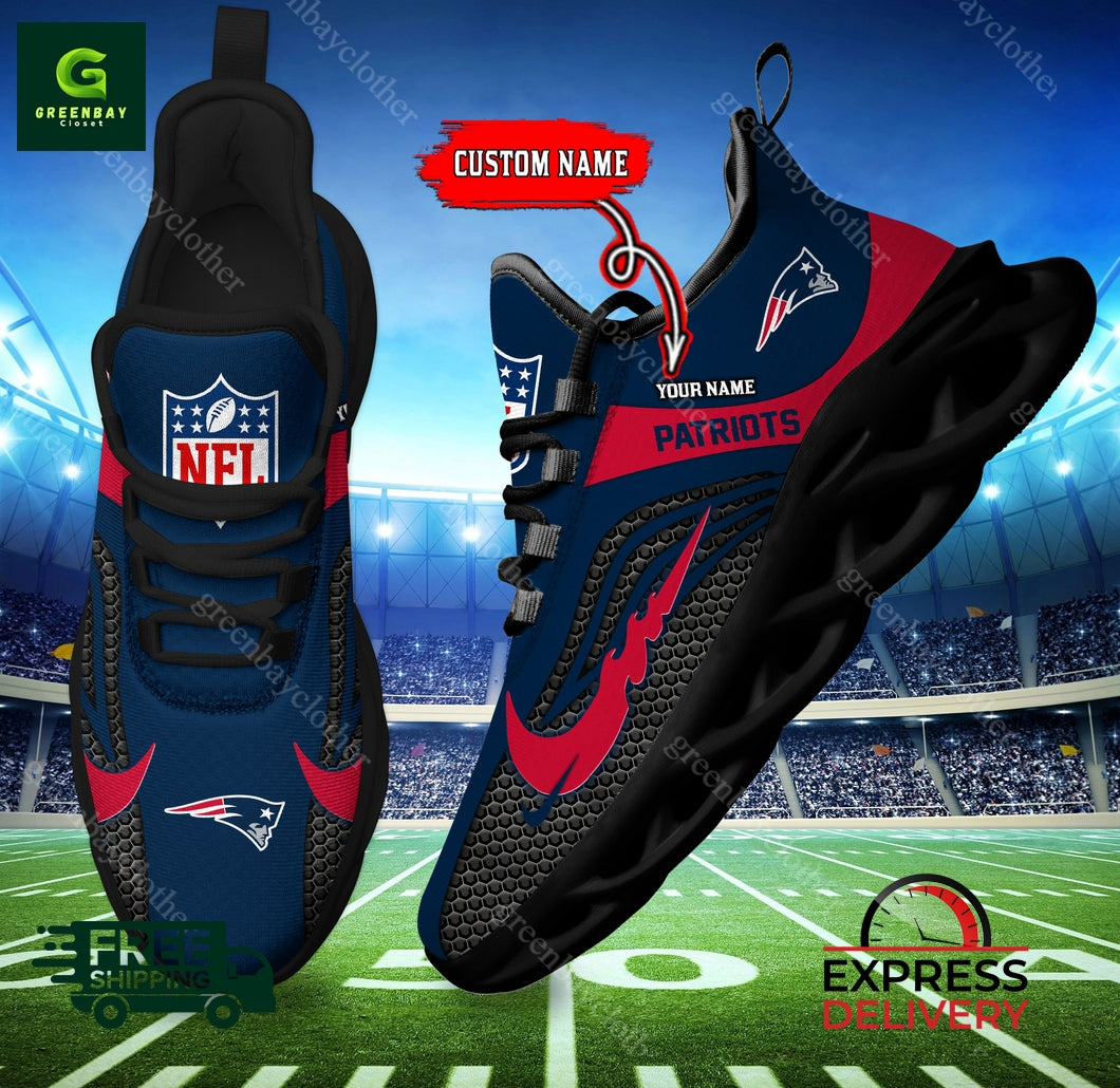 Ideafootwear New England Patriots Max Soul Shoes Sneakers For Men And Women
