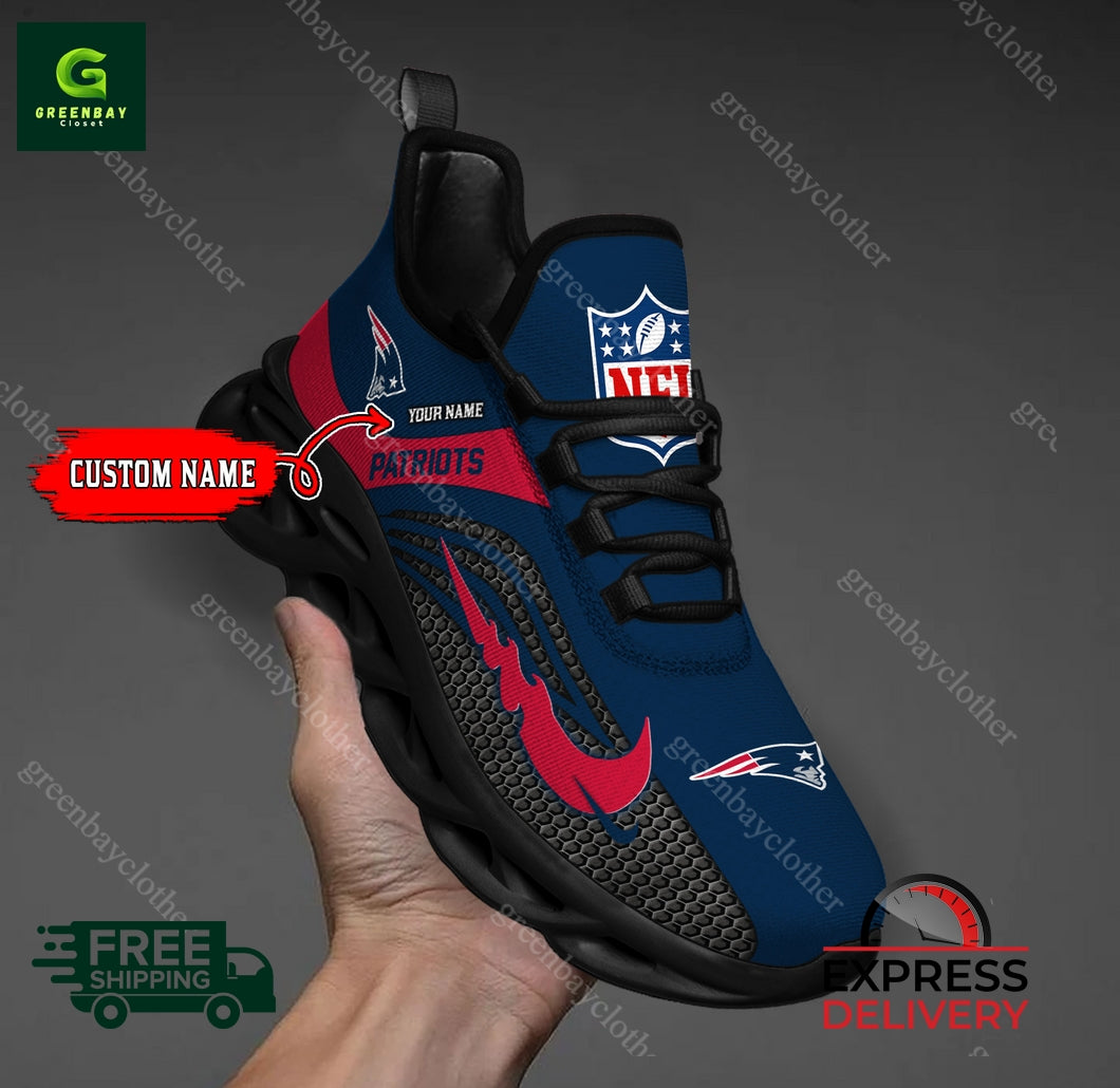 Ideafootwear New England Patriots Max Soul Shoes Sneakers For Men And Women