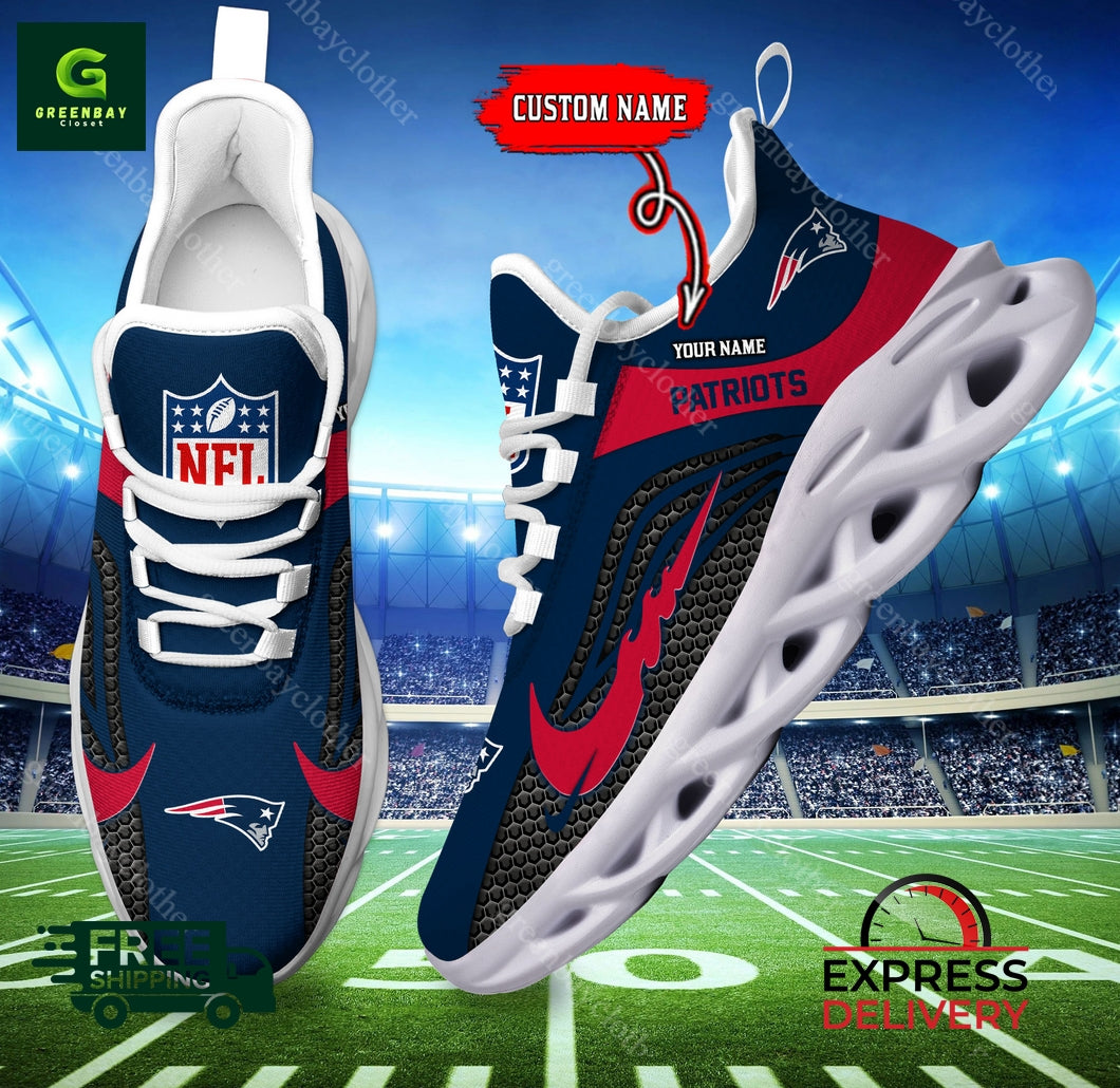 Ideafootwear New England Patriots Max Soul Shoes Sneakers For Men And Women