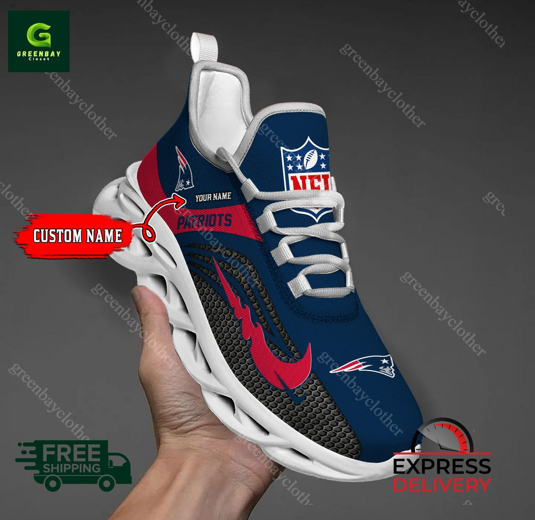 Ideafootwear New England Patriots Max Soul Shoes Sneakers For Men And Women