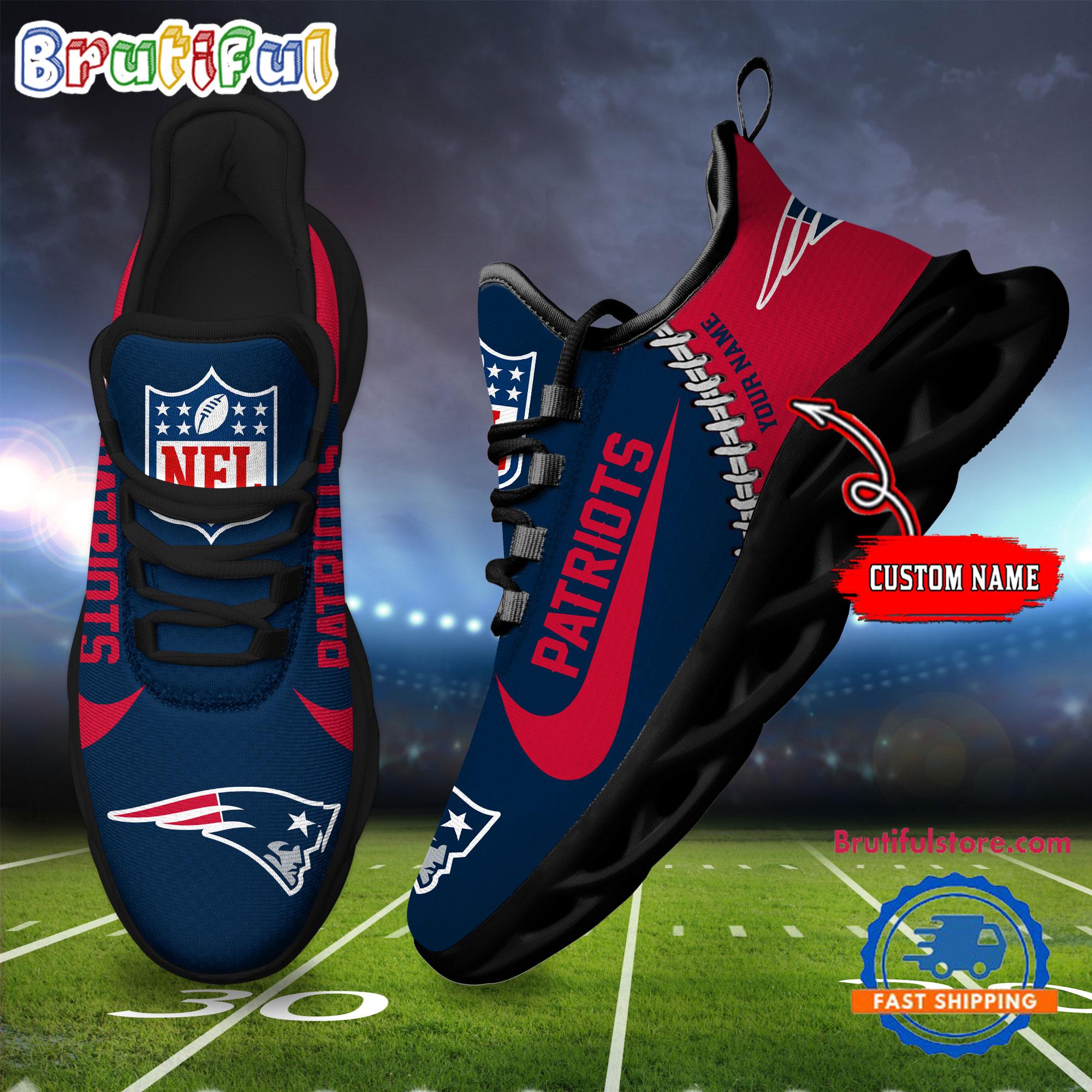 Ideafootwear New England Patriots Max Soul Shoes Sneakers For Men And Women