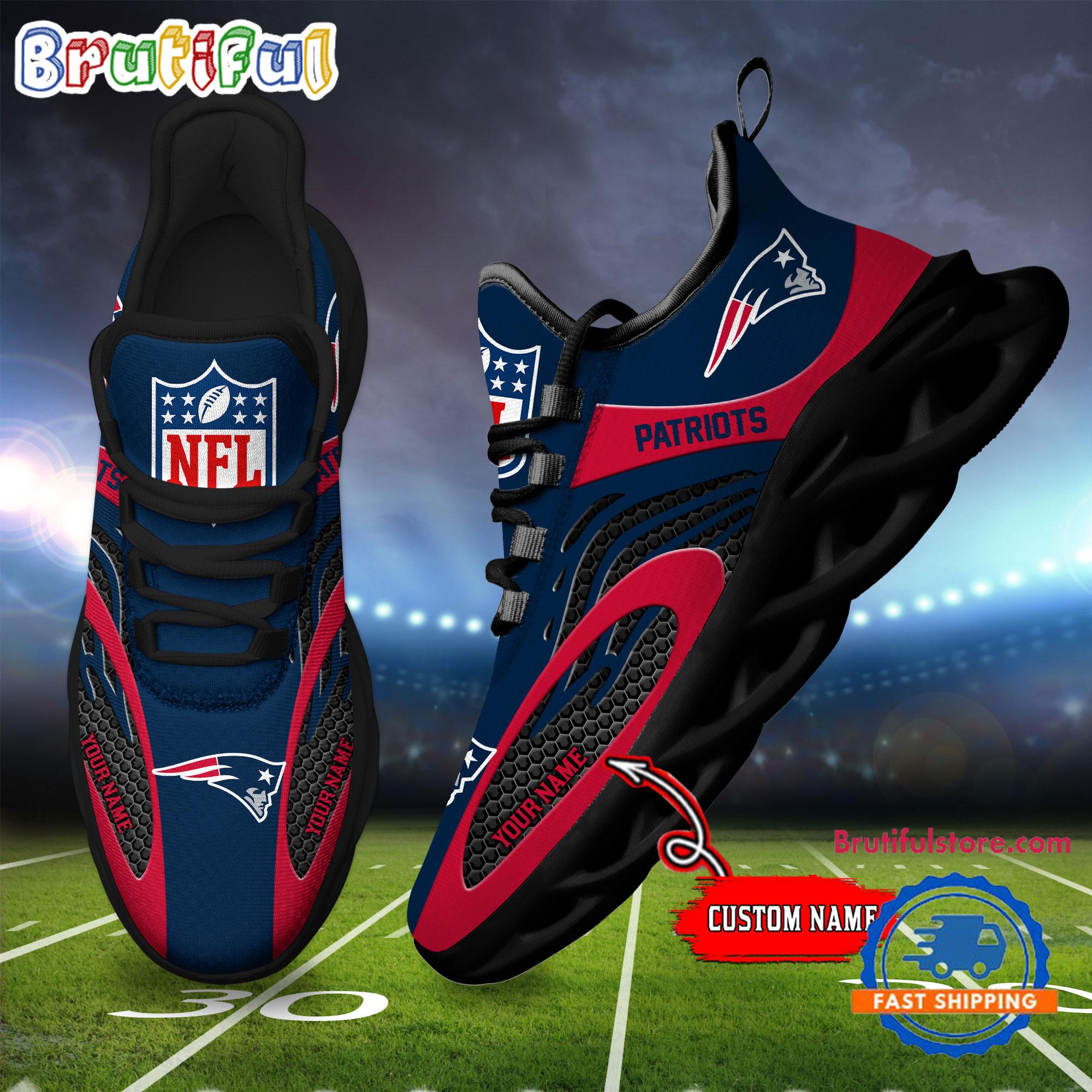 Ideafootwear New England Patriots Max Soul Shoes Sneakers For Men And Women
