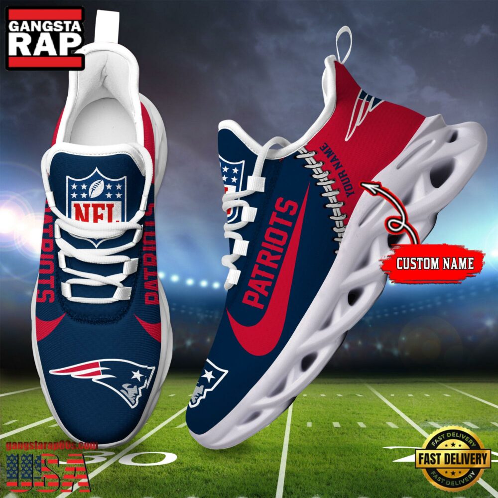 Ideafootwear New England Patriots  Max Soul Shoes Sneakers For Men And Women
