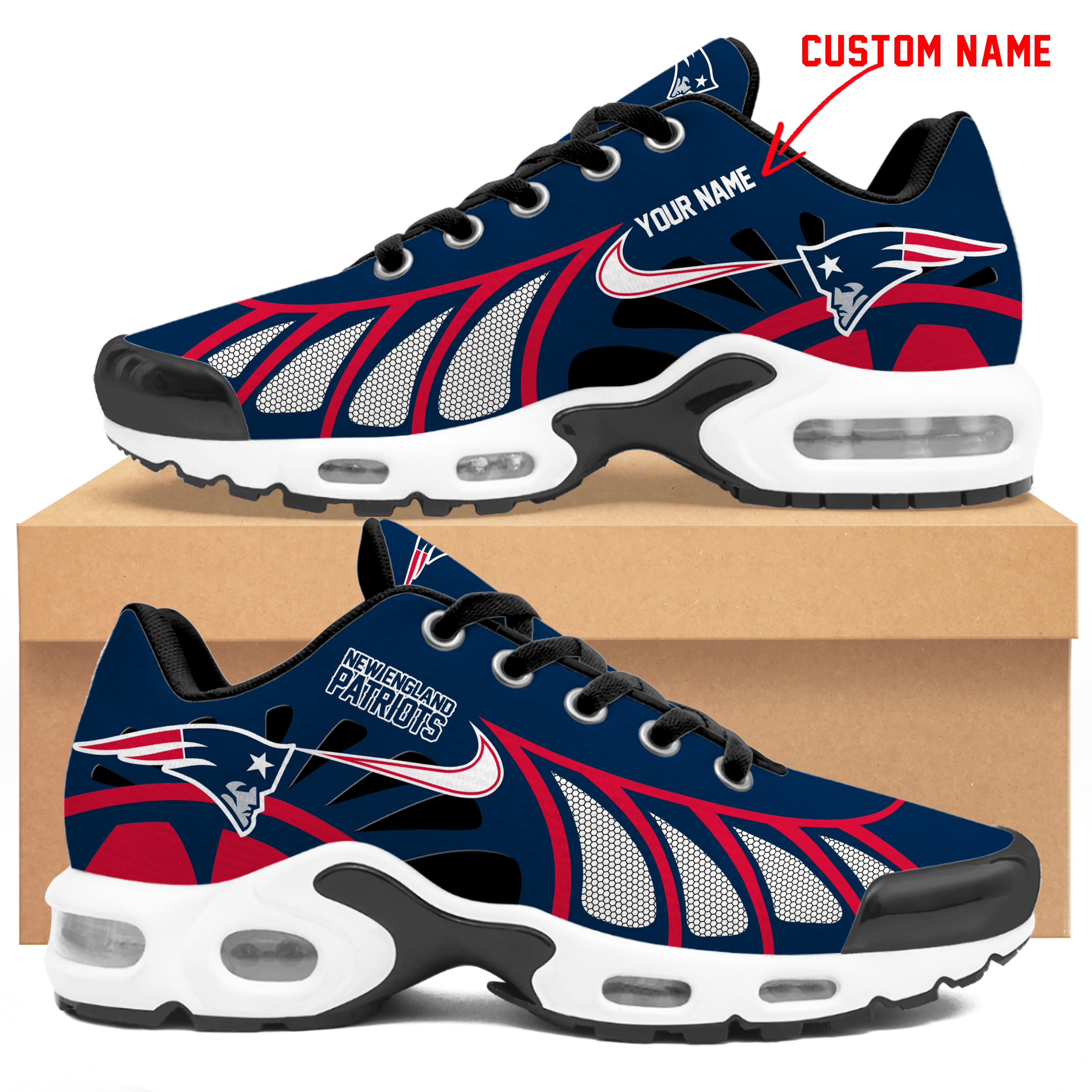 Ideafootwear New England Patriots TN Shoes Sneakers For Men And Women