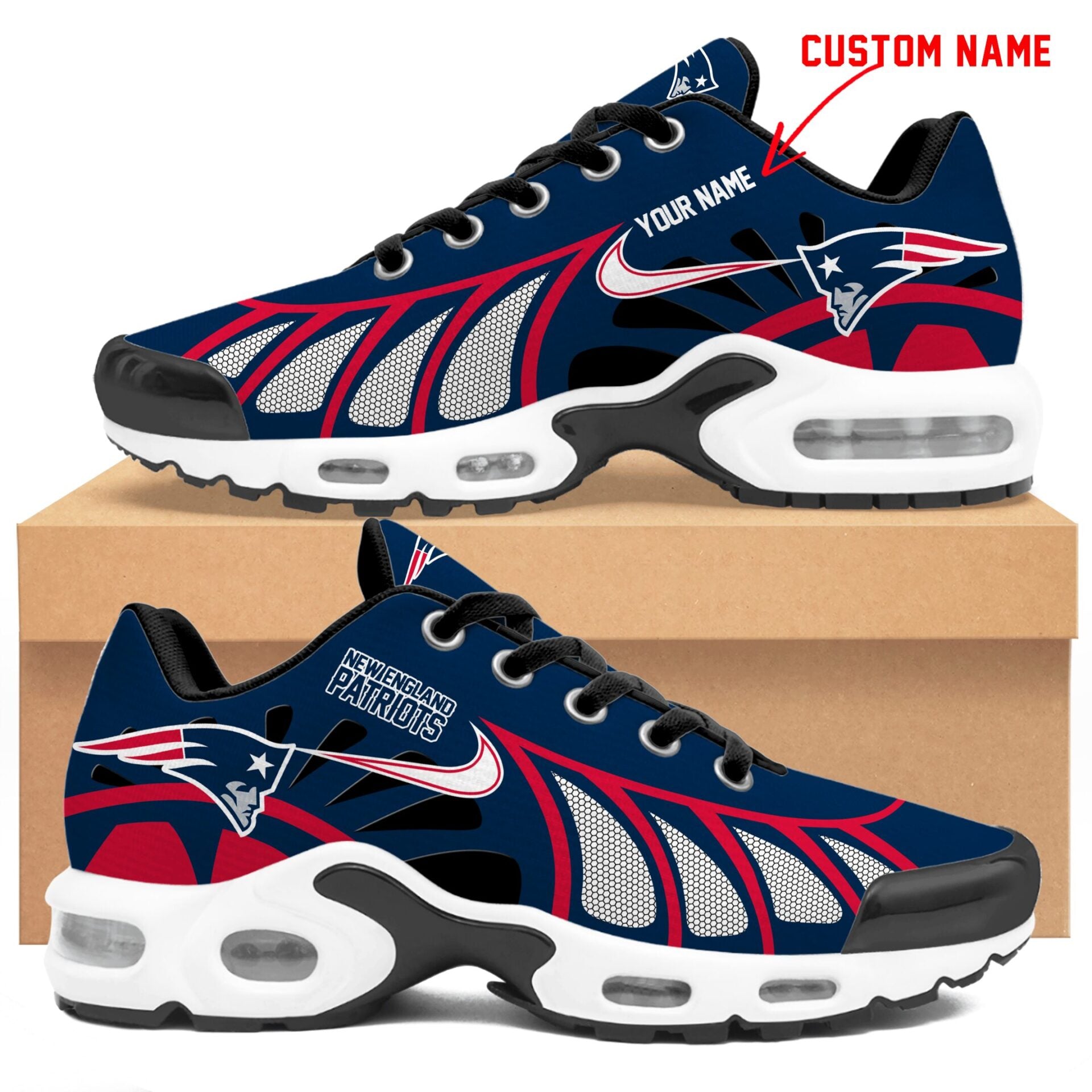 Ideafootwear New England Patriots TN Shoes Sneakers For Men And Women