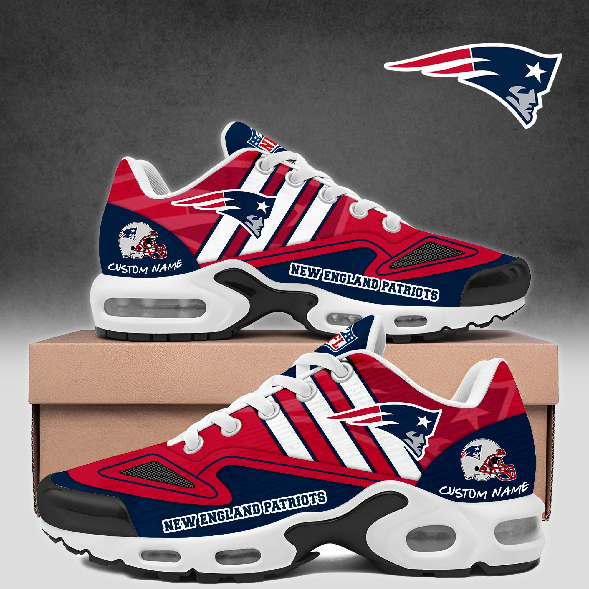Ideafootwear New England Patriots TN Shoes Sneakers For Men And Women