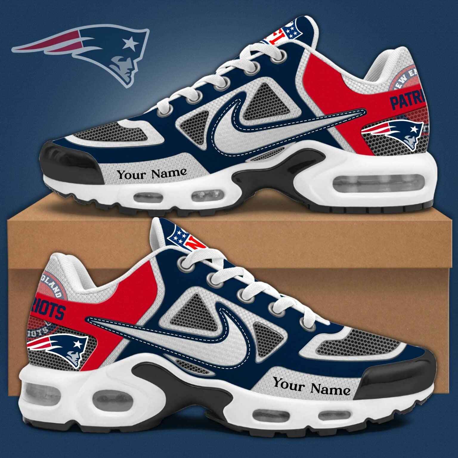 Ideafootwear New England Patriots TN Shoes Sneakers For Men And Women