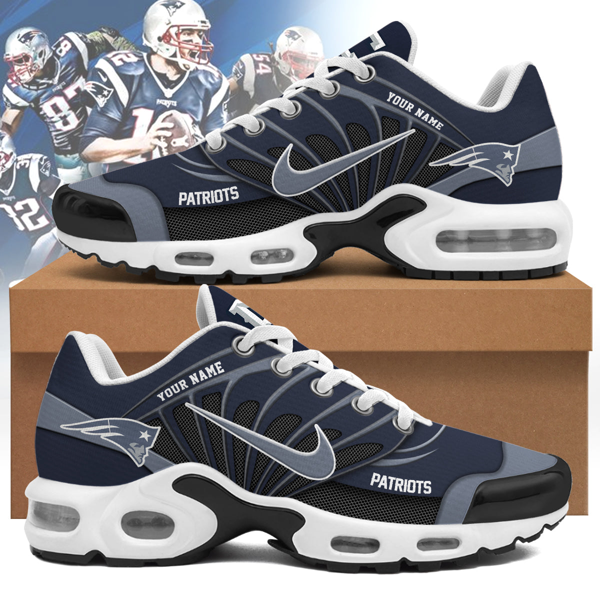 Ideafootwear New England Patriots TN Shoes Sneakers For Men And Women