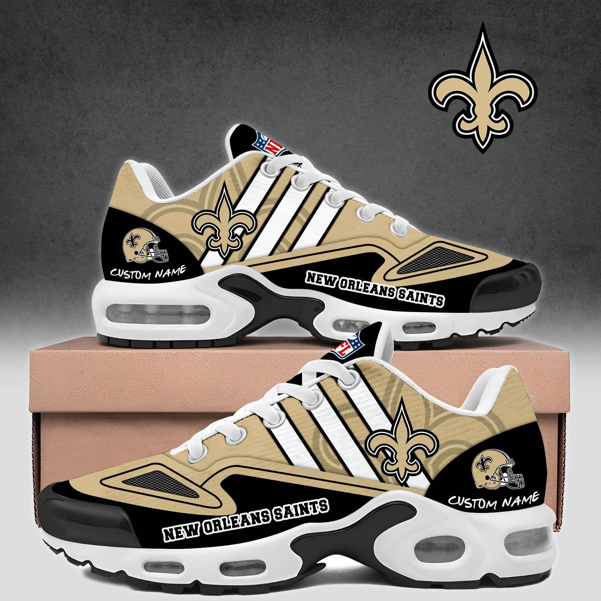 Ideafootwear New Orleans Saints TN Shoes Sneakers For Men And Women