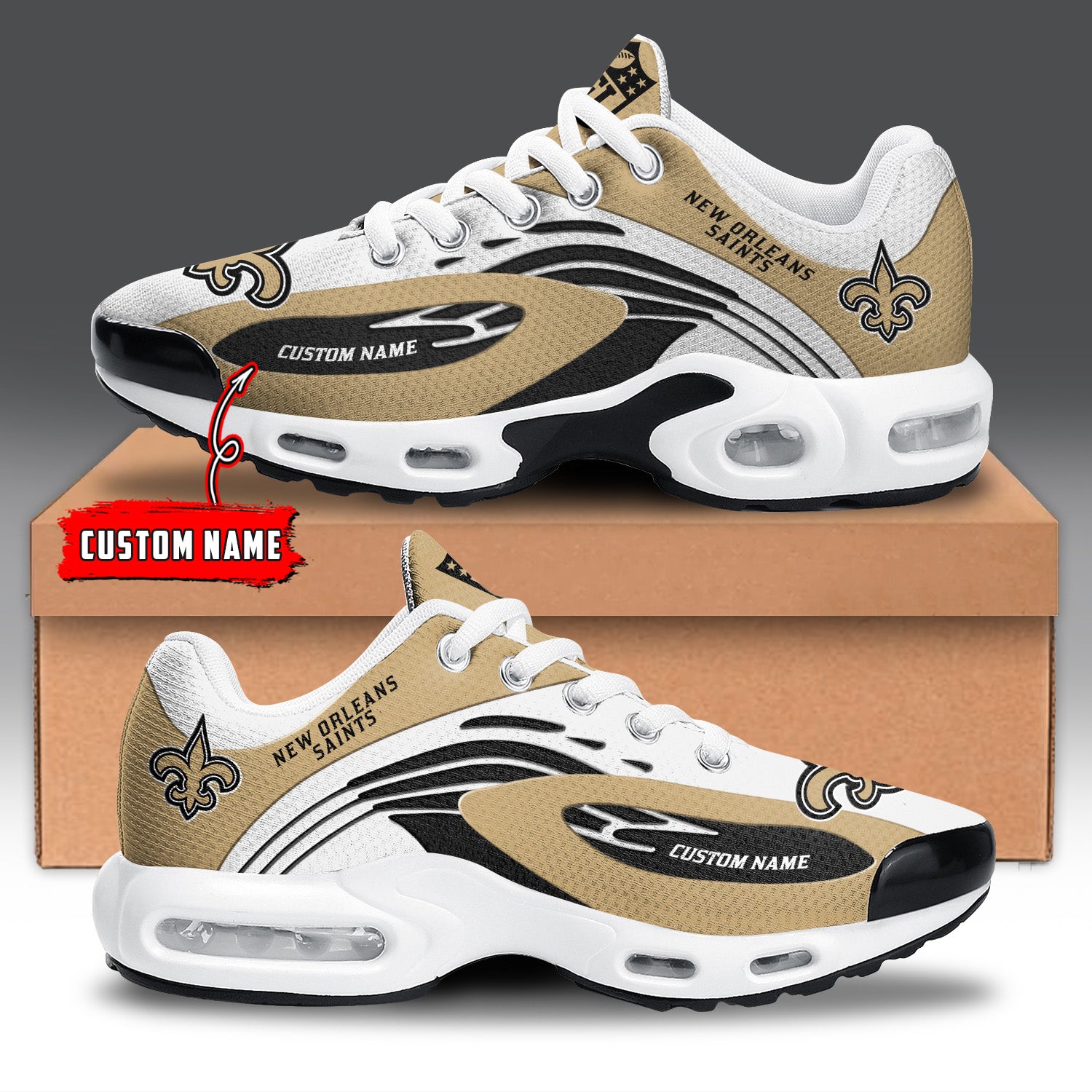 Ideafootwear New Orleans Saints TN Shoes Sneakers For Men And Women