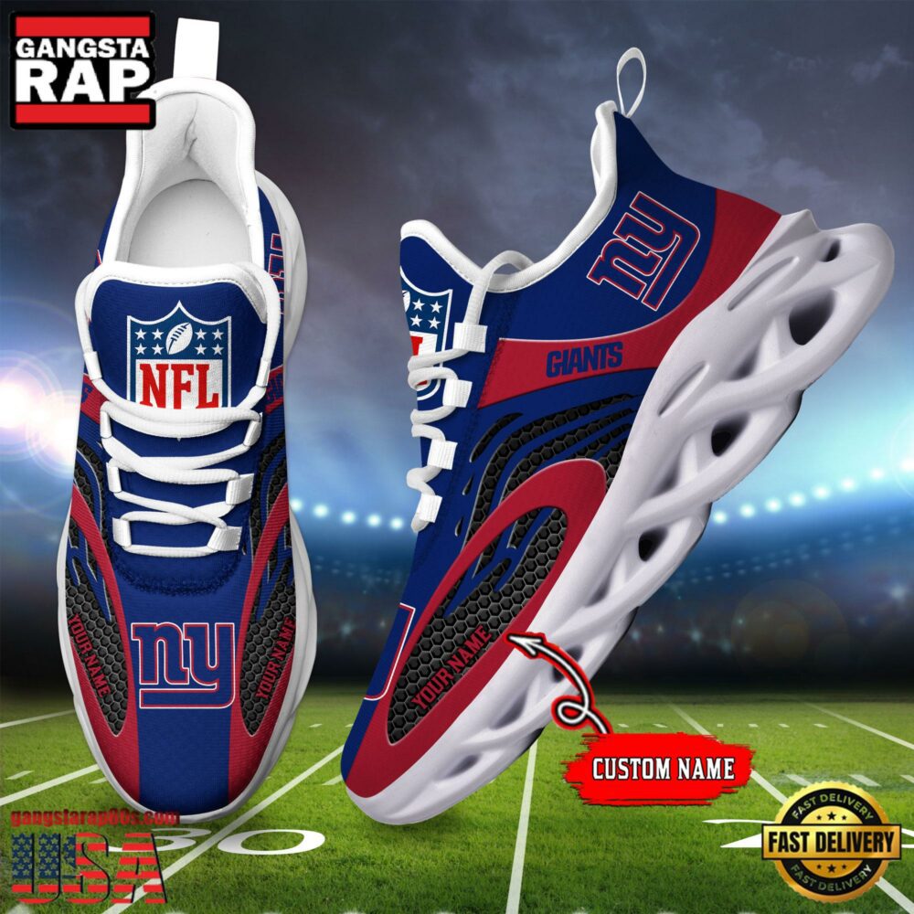 Ideafootwear New York Giants Max Soul Shoes Sneakers For Men And Women