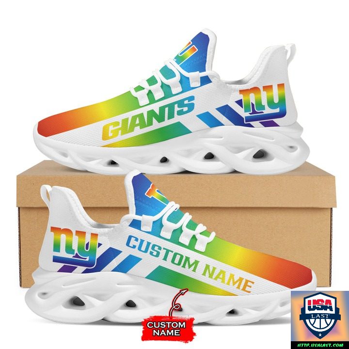 Ideafootwear New York Giants Max Soul Shoes Sneakers For Men And Women