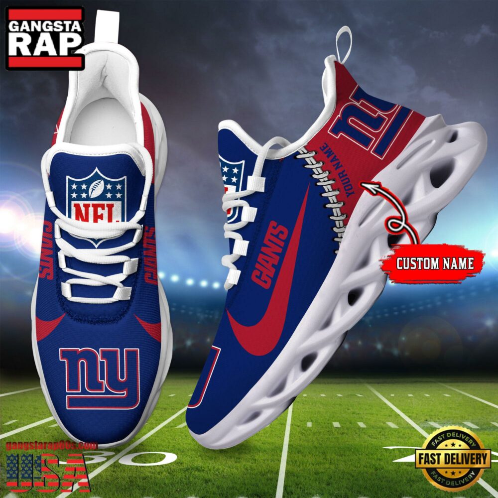 Ideafootwear New York Giants Max Soul Shoes Sneakers For Men And Women