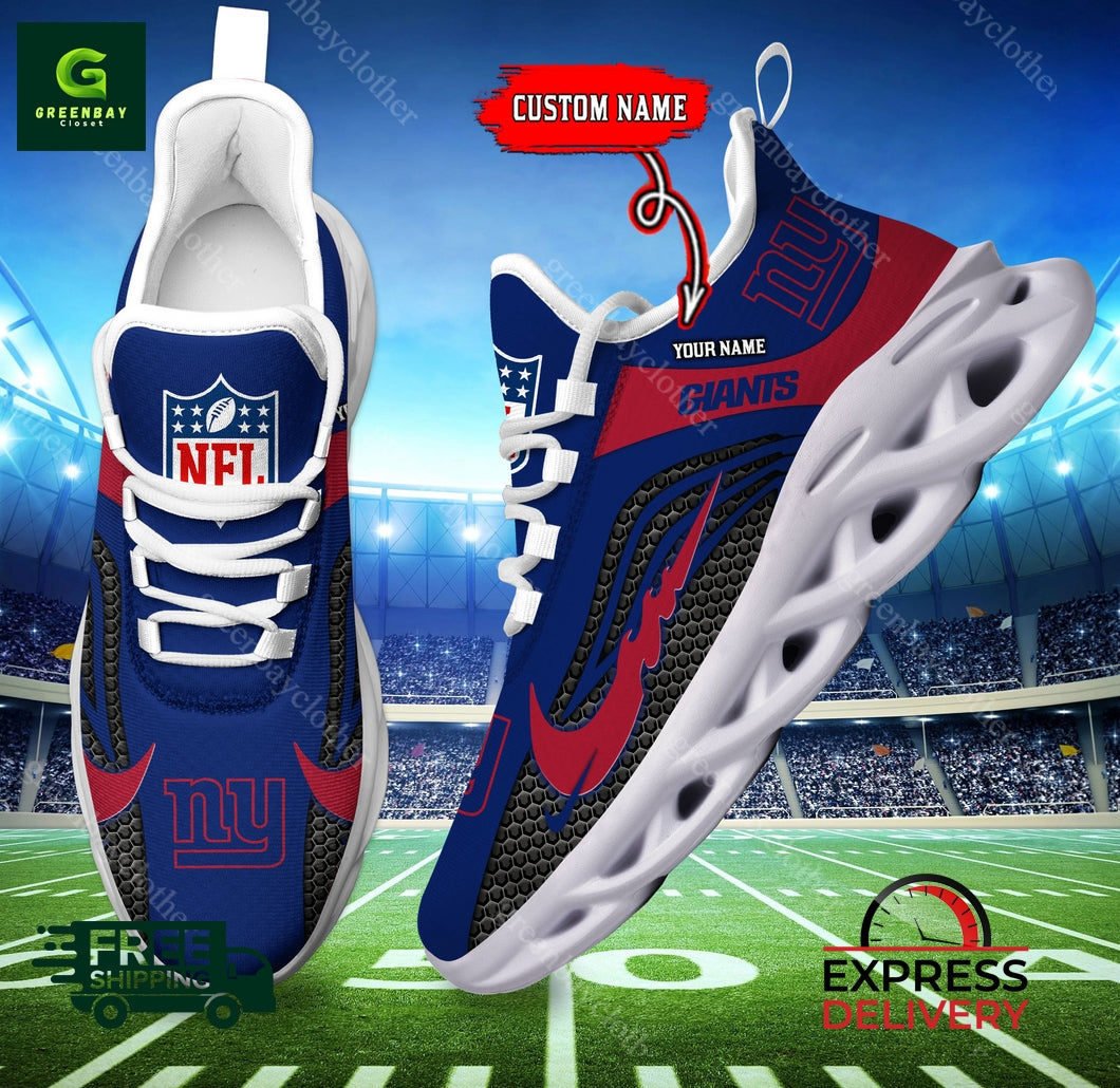 Ideafootwear New York Giants Max Soul Shoes Sneakers For Men And Women
