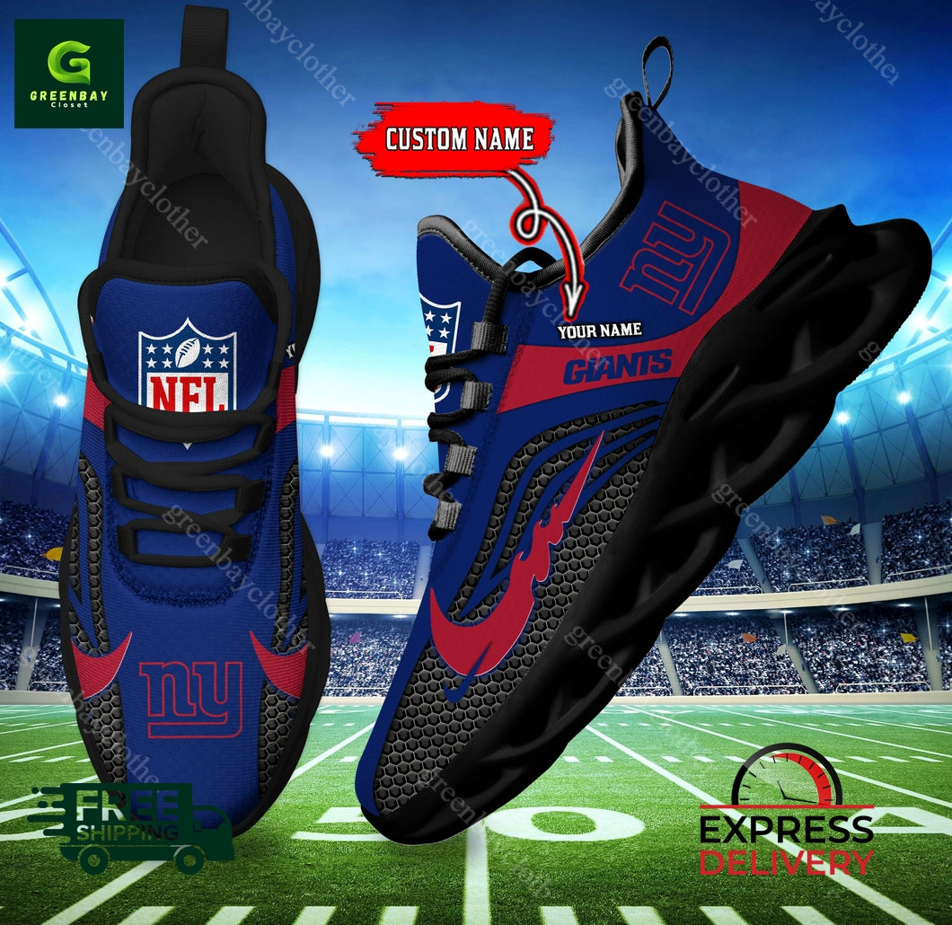 Ideafootwear New York Giants Max Soul Shoes Sneakers For Men And Women