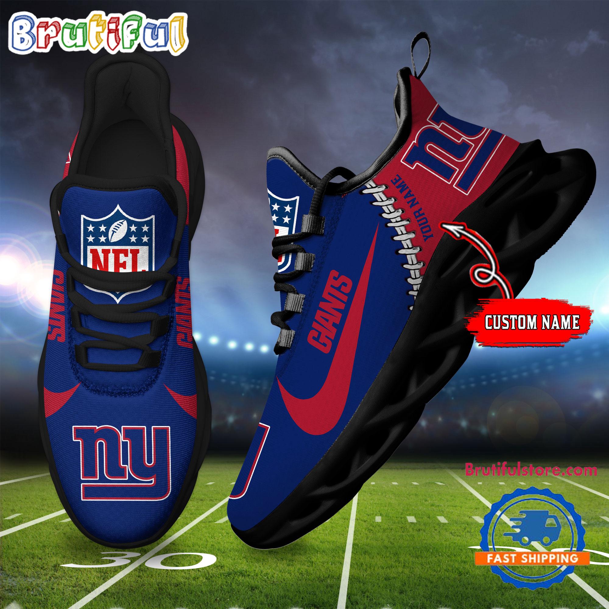 Ideafootwear New York Giants Max Soul Shoes Sneakers For Men And Women