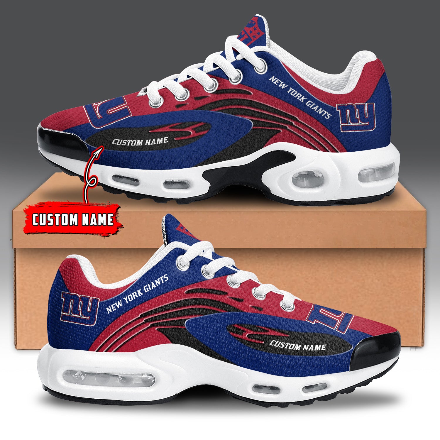 Ideafootwear New York Giants TN Shoes Sneakers For Men And Women