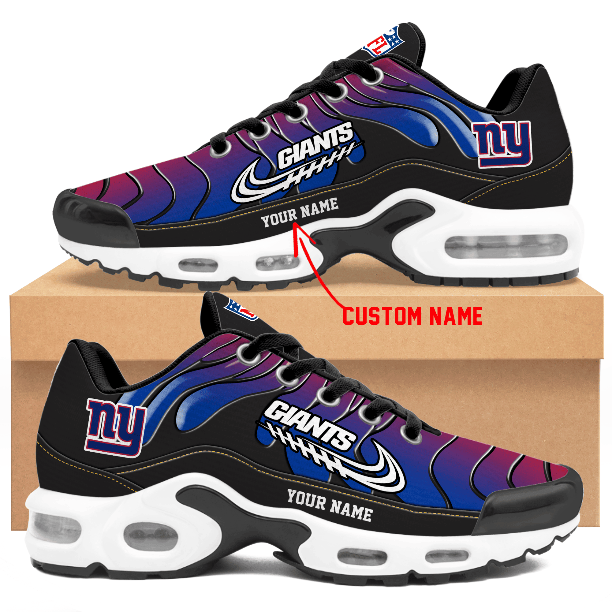 Ideafootwear New York Giants TN Shoes Sneakers For Men And Women