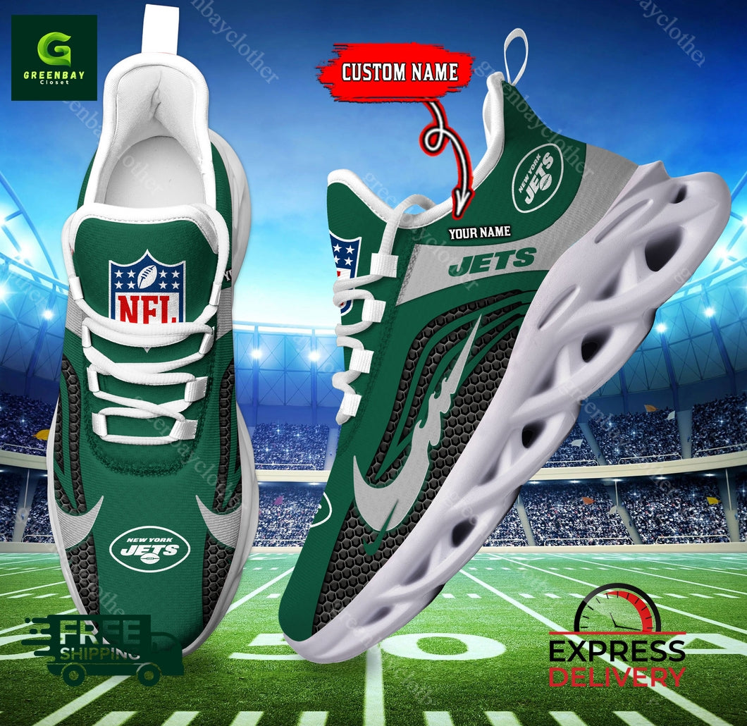 Ideafootwear New York Jets Max Soul Shoes Sneakers For Men And Women