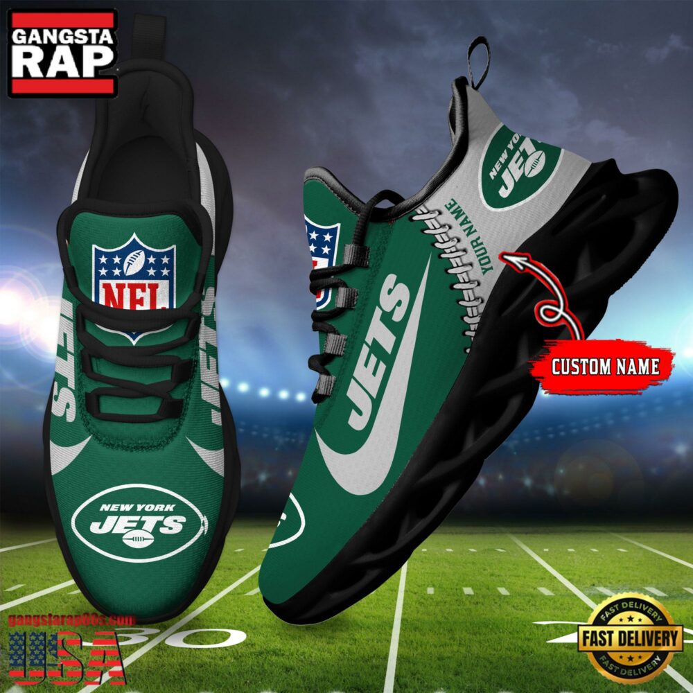 Ideafootwear New York Jets  Max Soul Shoes Sneakers For Men And Women