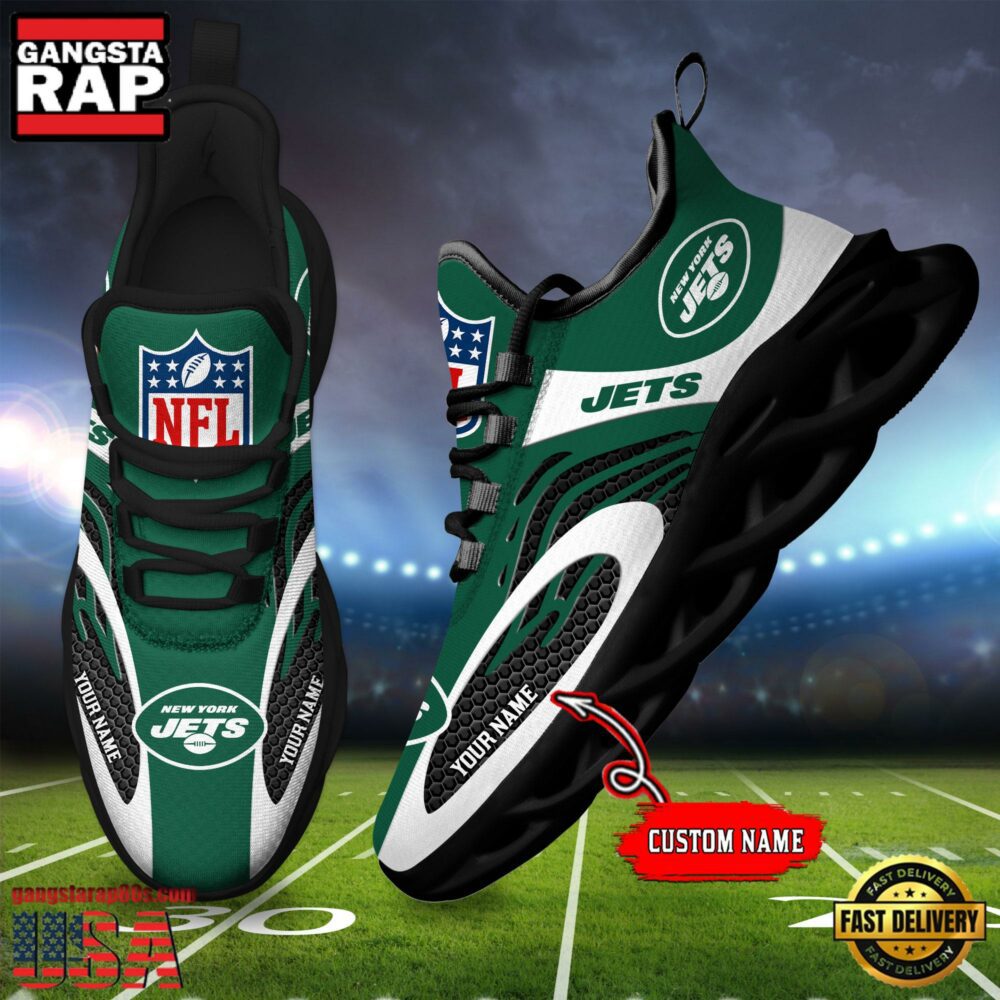 Ideafootwear New York Jets  Max Soul Shoes Sneakers For Men And Women
